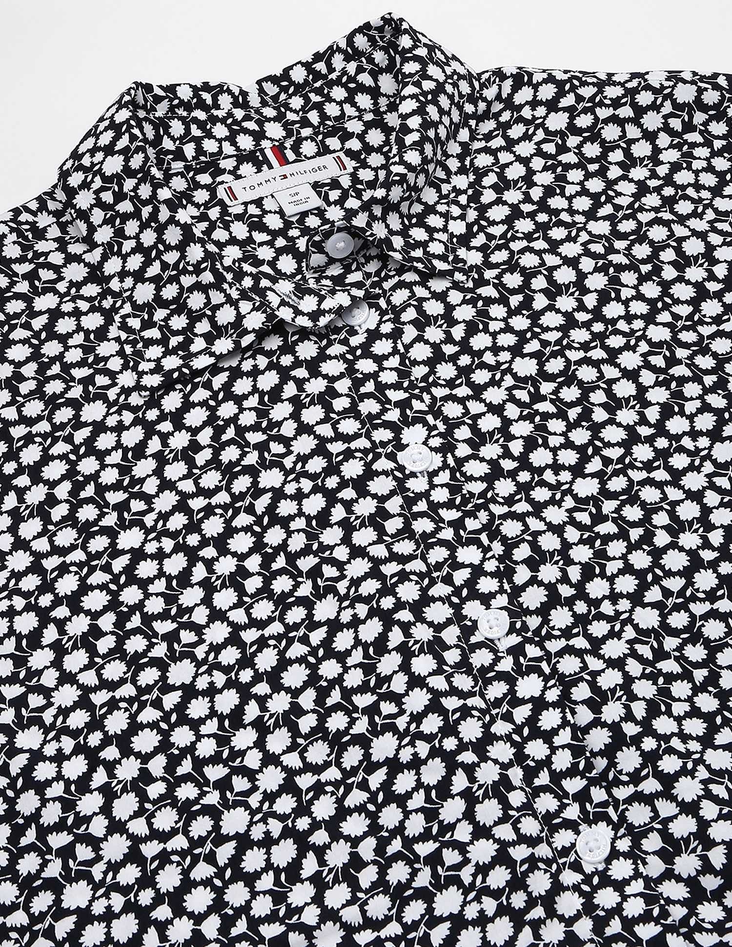 Tommy Hilfiger Viscose Spread Collar Shirt Dress