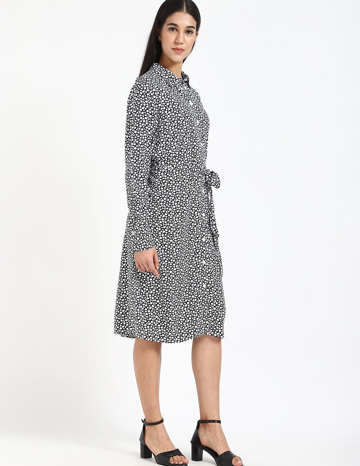 Tommy Hilfiger Viscose Spread Collar Shirt Dress