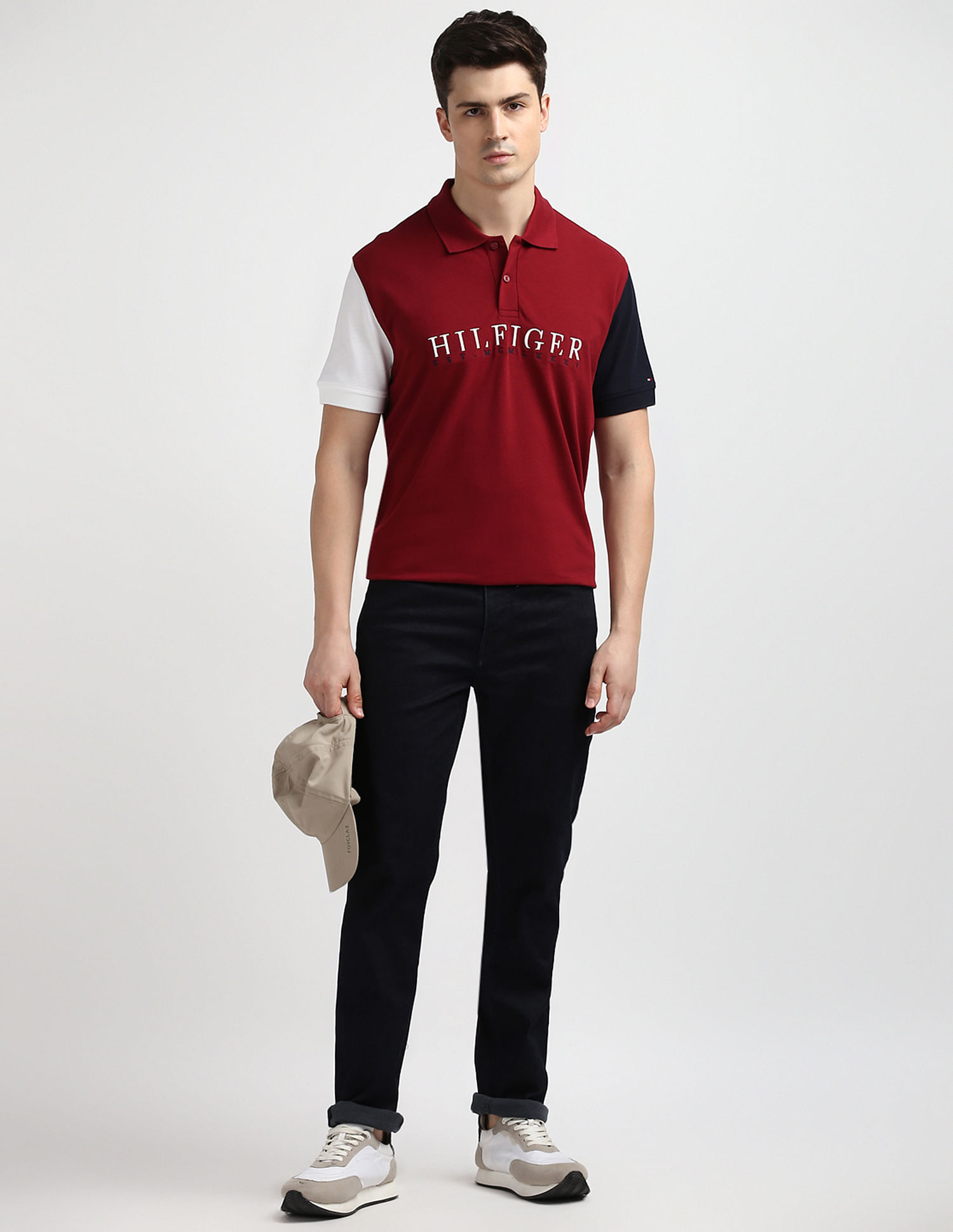 Tommy Hilfiger Colour Block Embroidered Polo Shirt