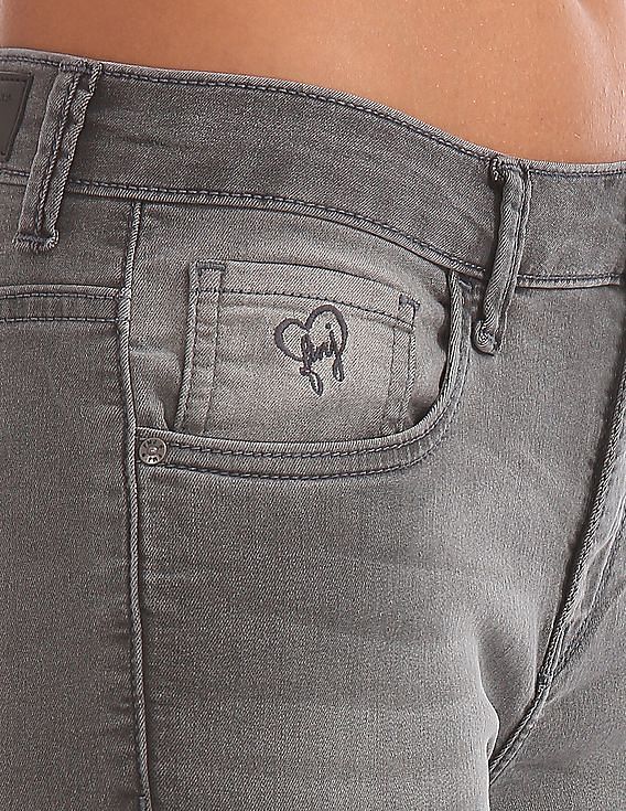 Flying Machine Women Stone Wash Skinny Jeans