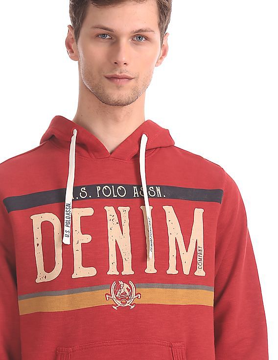 U.S. Polo Assn. Denim Co. Front Print Hooded Sweatshirt