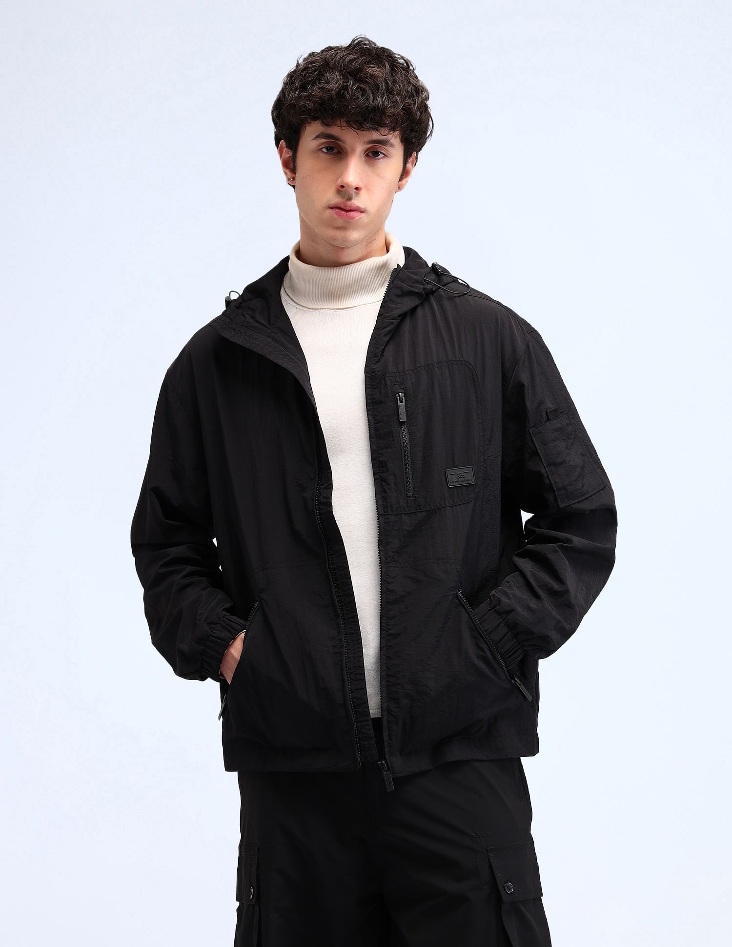Flying Machine Solid Regular Fit Jacket