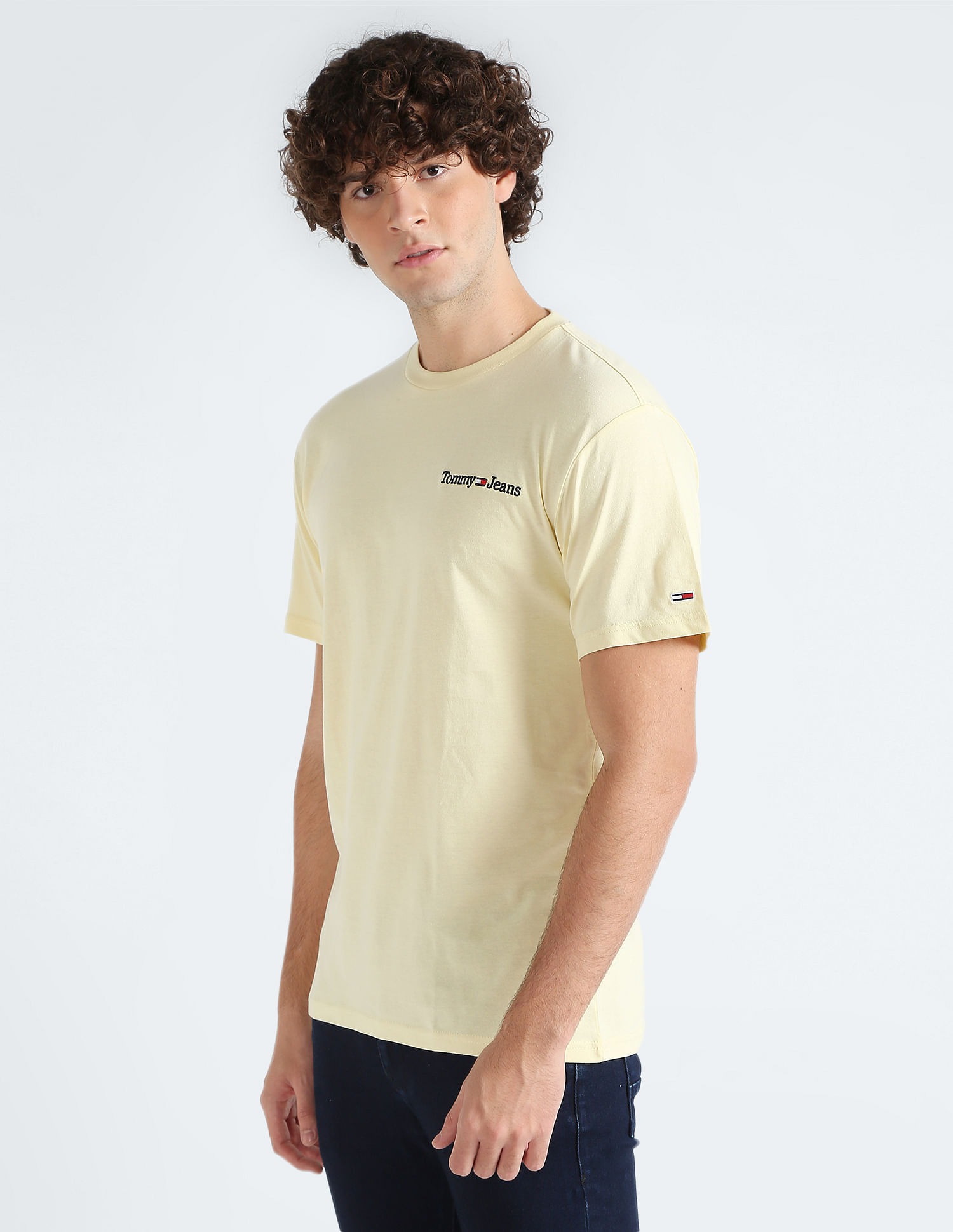 Tommy Hilfiger Classic Linear Logo Ribbed Neck T-Shirt
