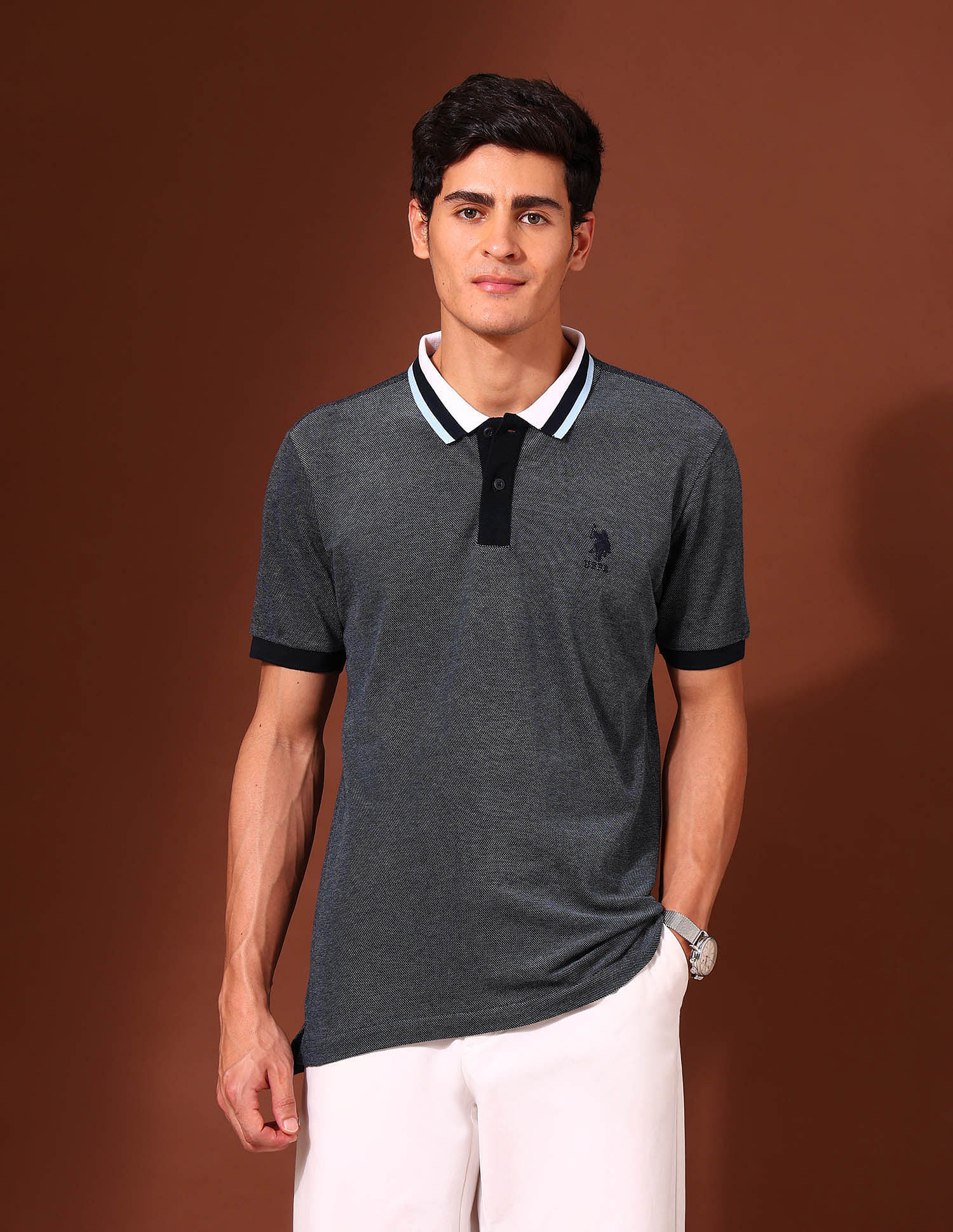 U.S. Polo Assn. Slim Fit Working Holiday Polo Shirt