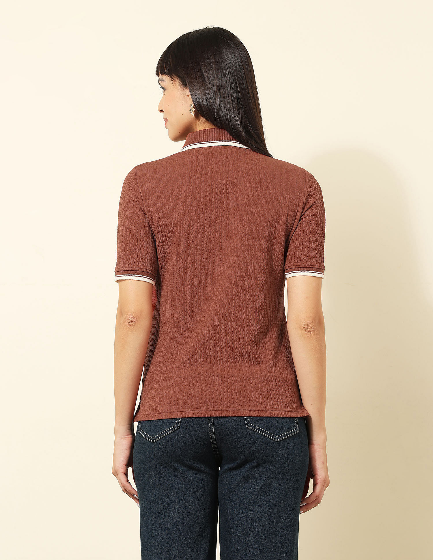 U.S. Polo Assn. Women Regular Fit Solid Polo Shirt