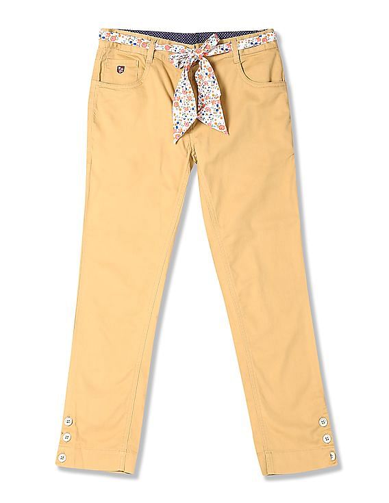 Buy Girls Navy Embellished Regular Fit Trousers Online  635447  Allen  Solly