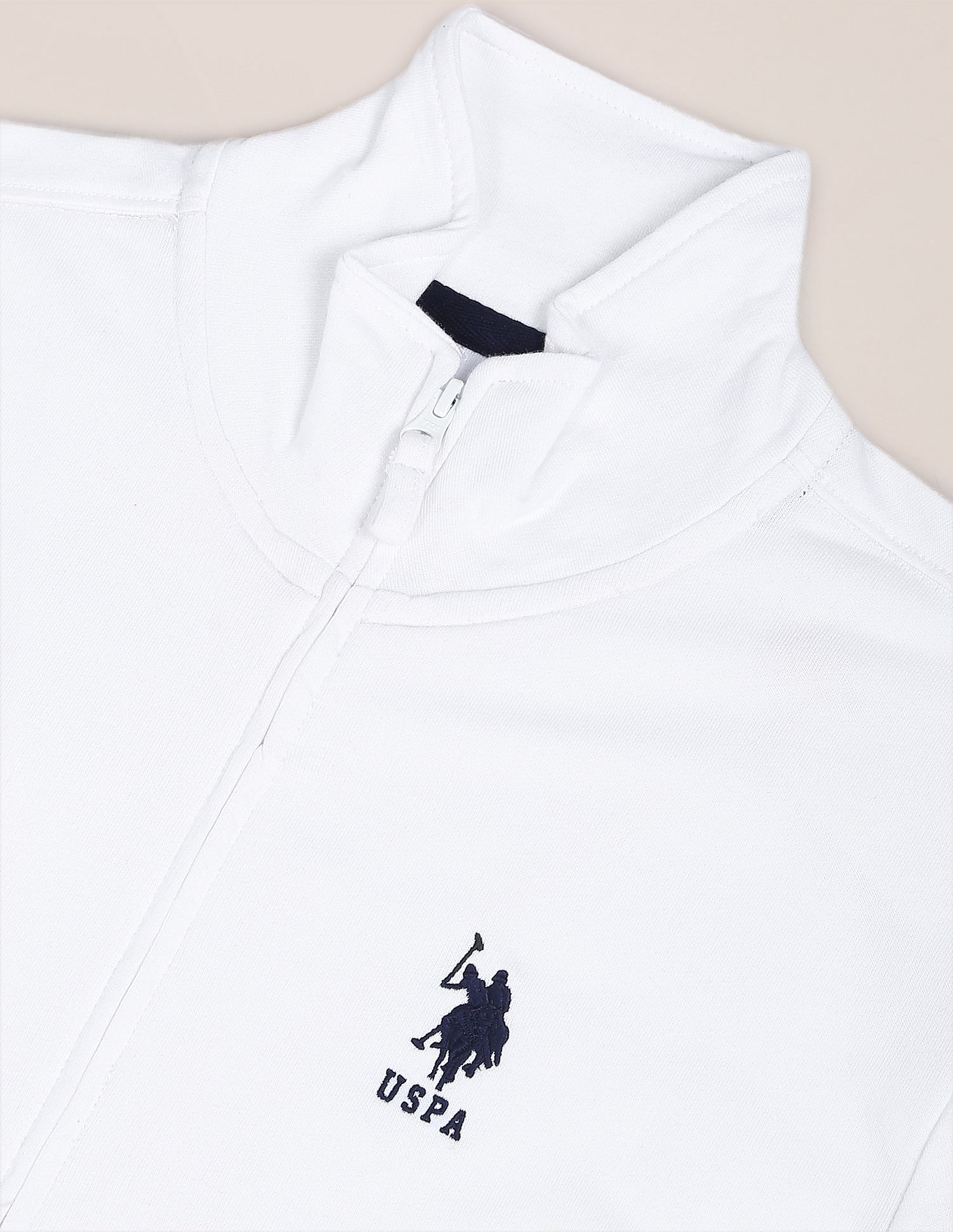 U.S. Polo Assn. High Neck Zip Up Sweatshirt