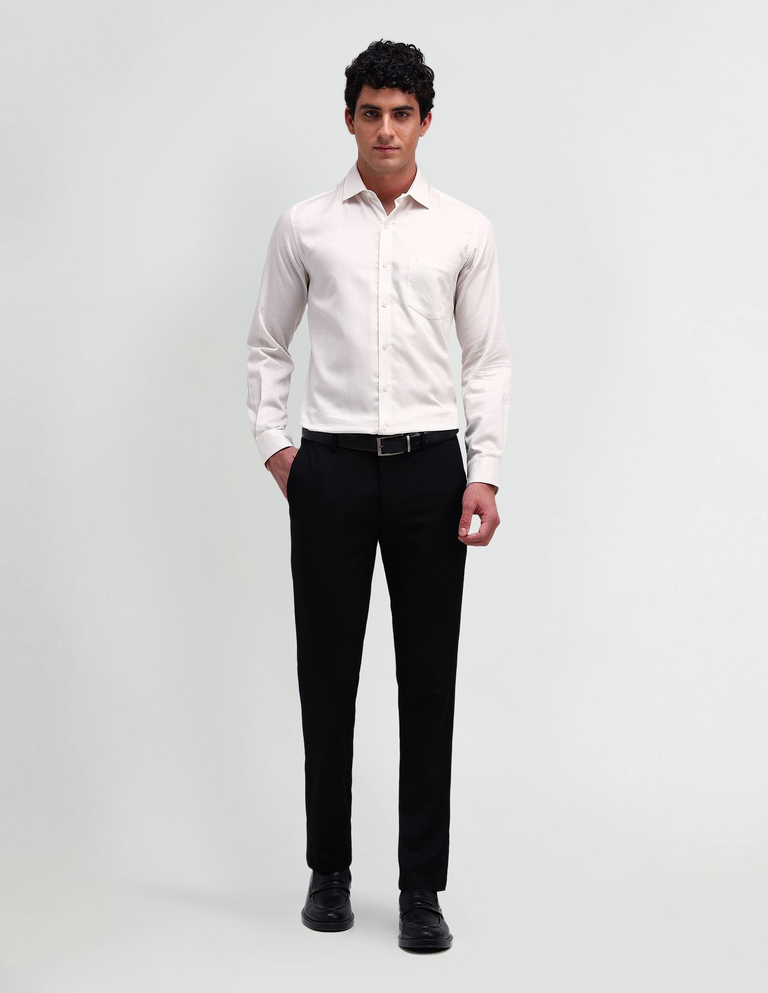 Arrow Manhattan Slim Micro Checked Shirt