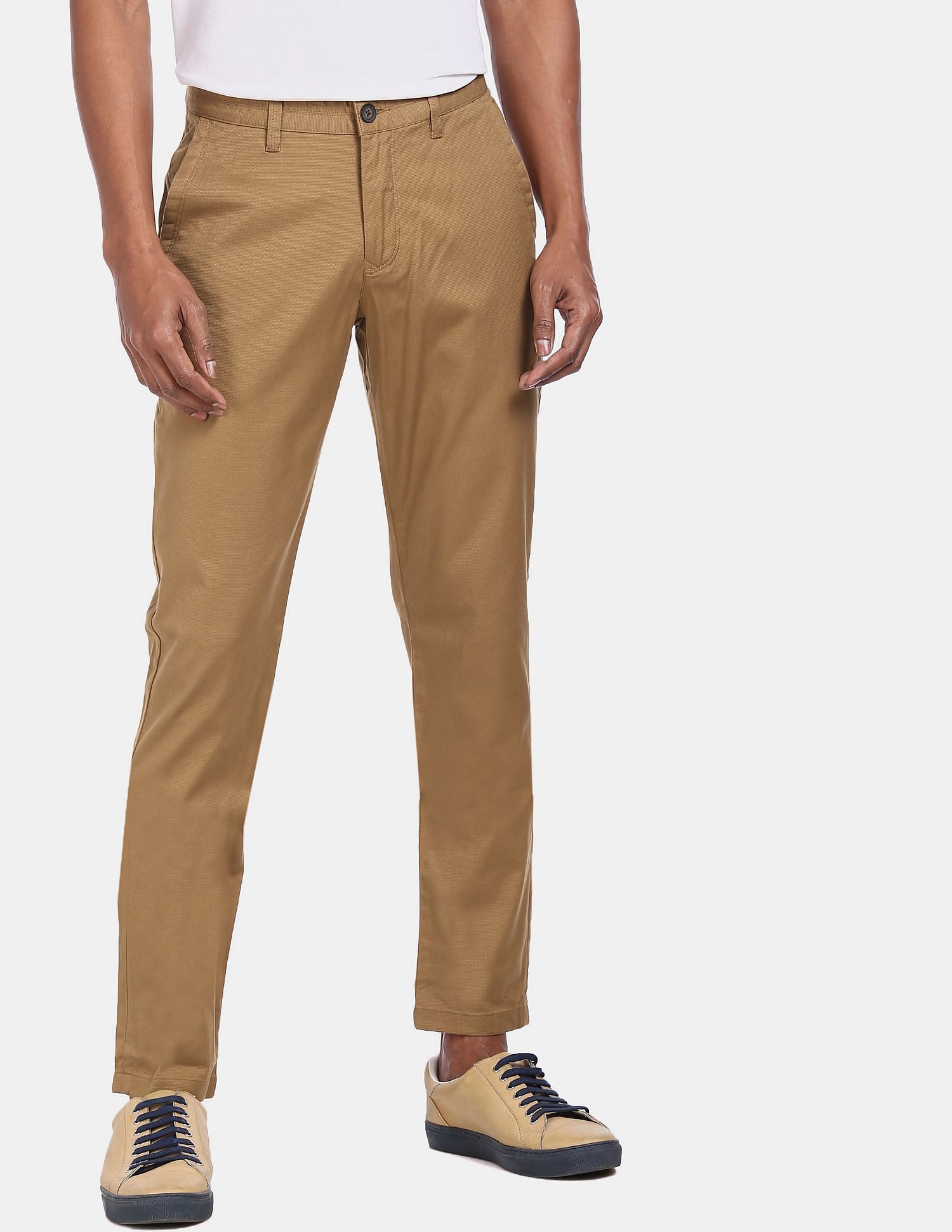 Buy Inspire Light Brown Slim Fit Formal Trouser for Men (28) at Amazon.in