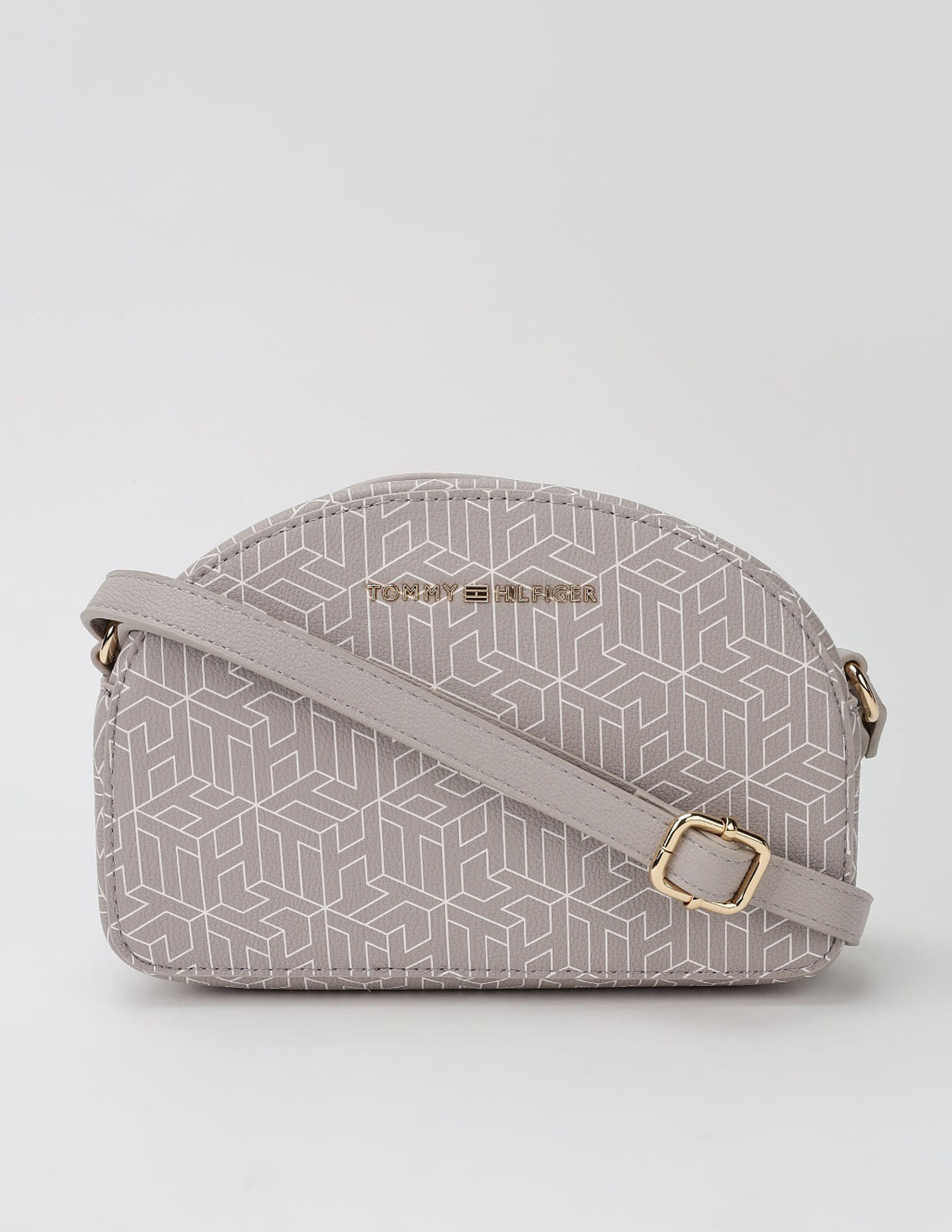 Tommy Hilfiger Logo Brown Pu Sling Bag