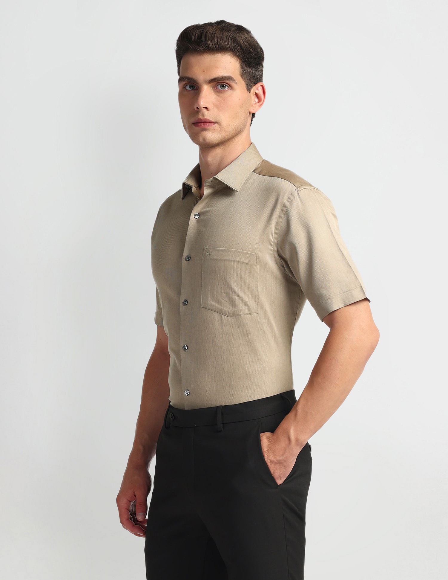 Arrow Solid Dobby Regular Fit Shirt
