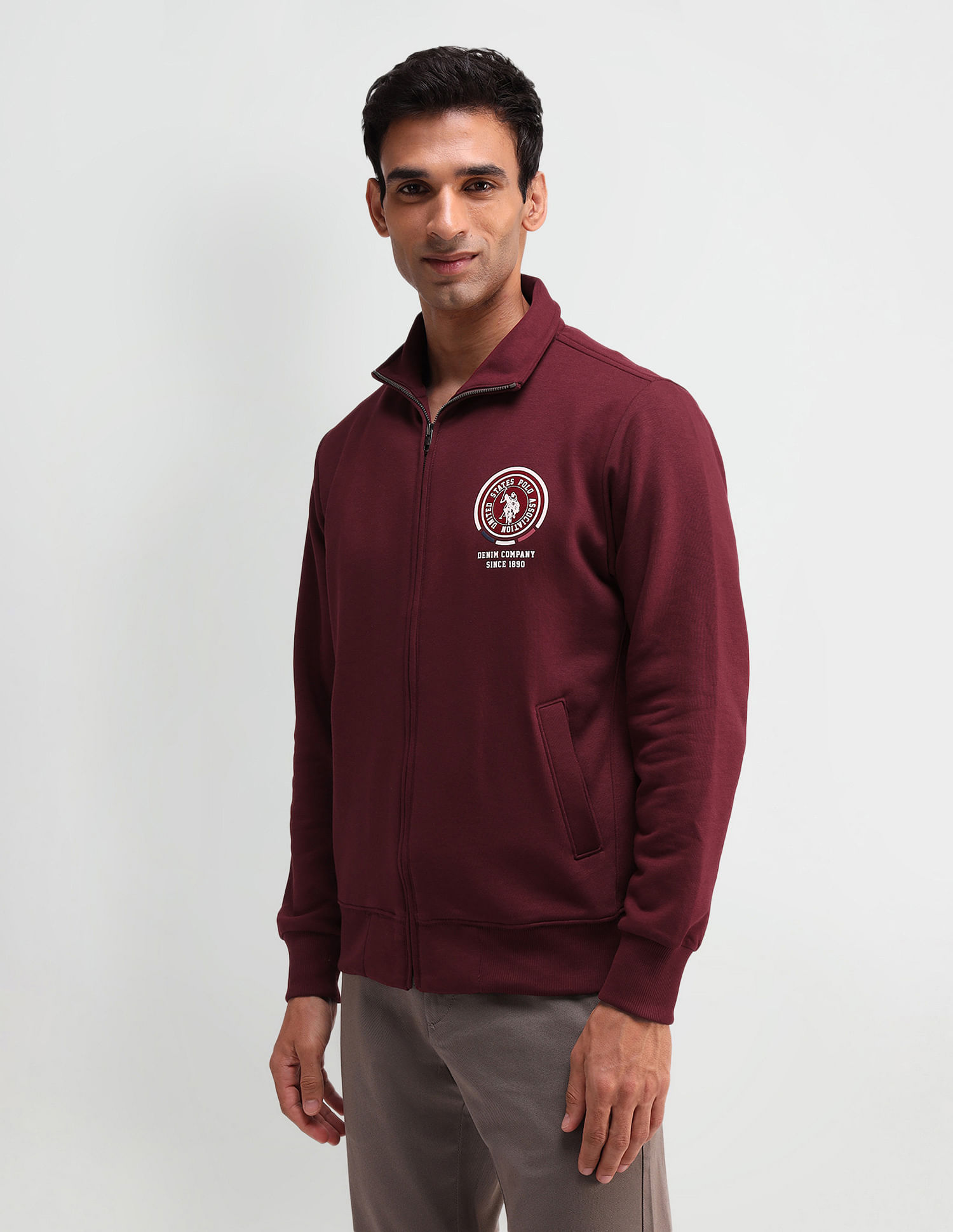 U.S. Polo Assn. Denim Co. Solid Regular Fit Sweatshirt