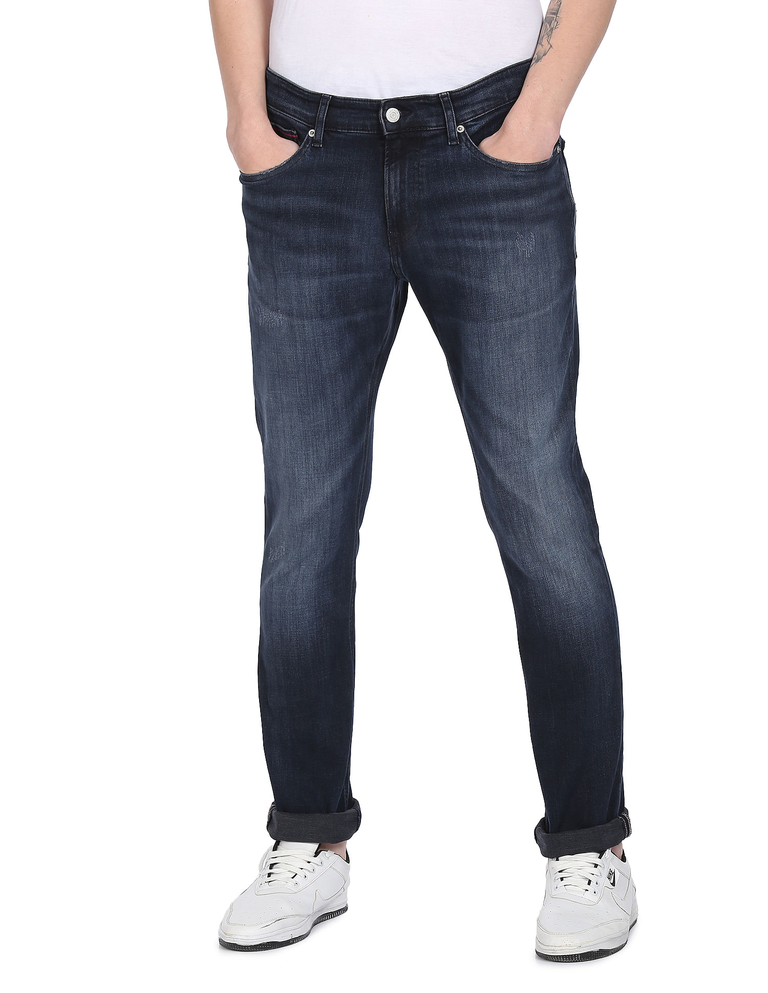 Omleiden Per ongeluk Cerebrum Buy Tommy Hilfiger Men Blue Scanton Slim Fit Stone Wash Jeans - NNNOW.com