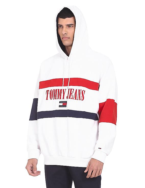 Tommy jeans best sale hoodie white