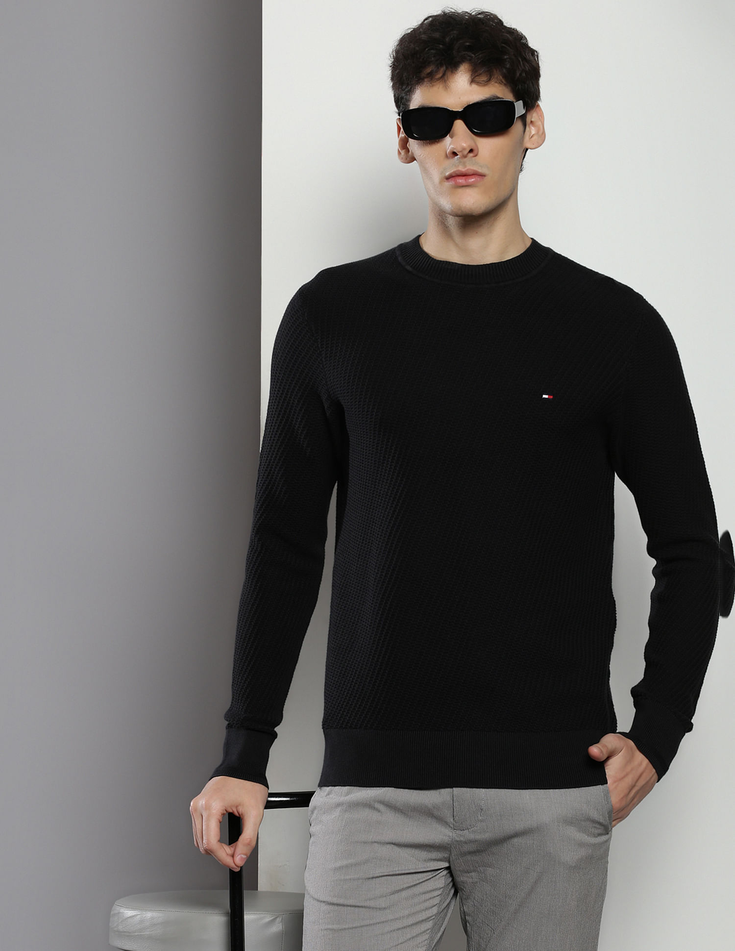 Tommy Hilfiger Organic Cotton Textured Sweater