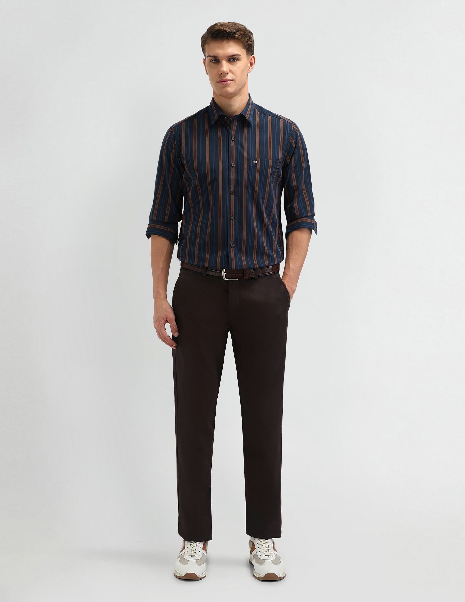 Arrow Sport Vertical Striped Slim Fit Shirt