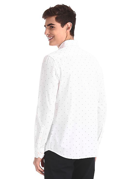 Arrow Sports Button Down Collar Printed Shirt