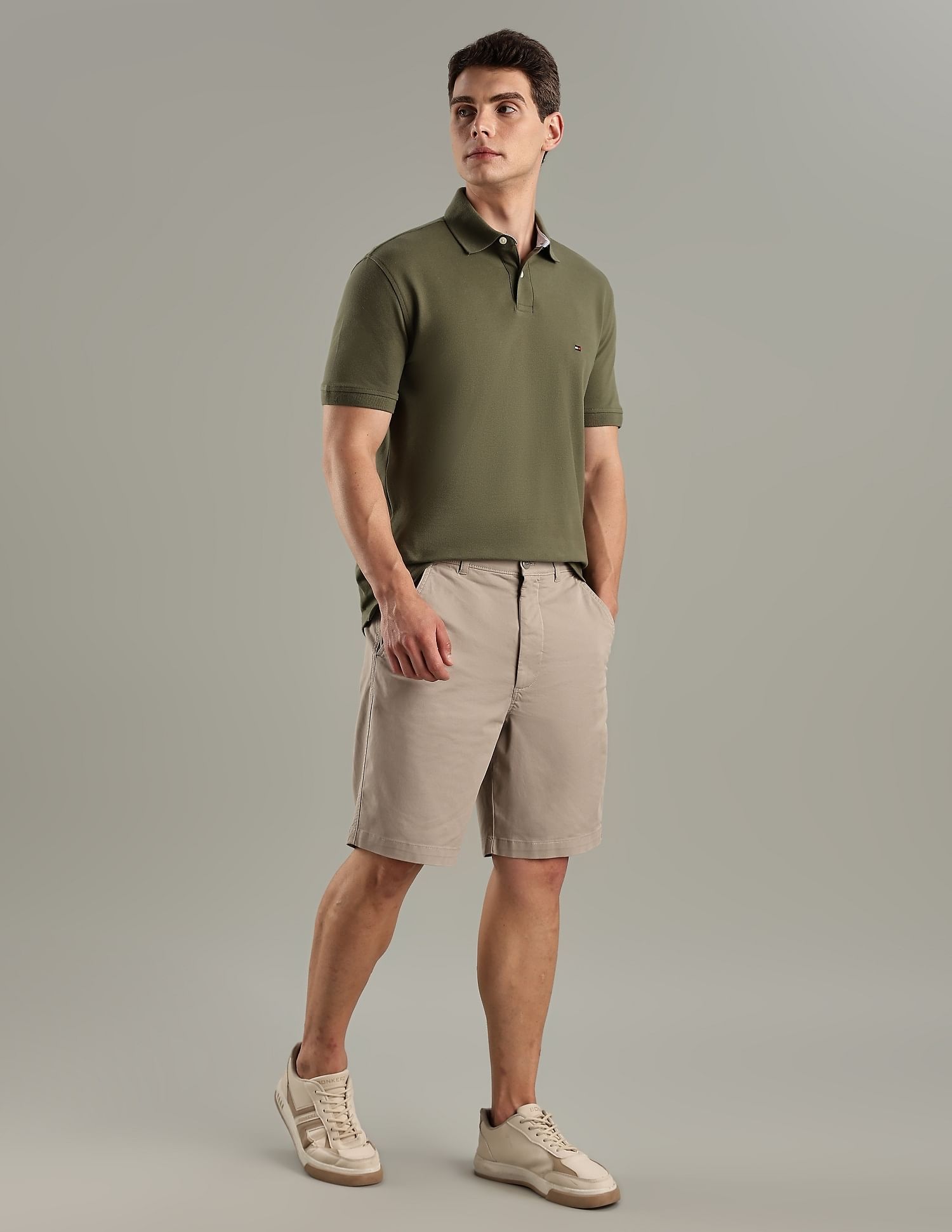 Tommy Hilfiger Solid Regular-Fit Cotton Polo T-Shirt