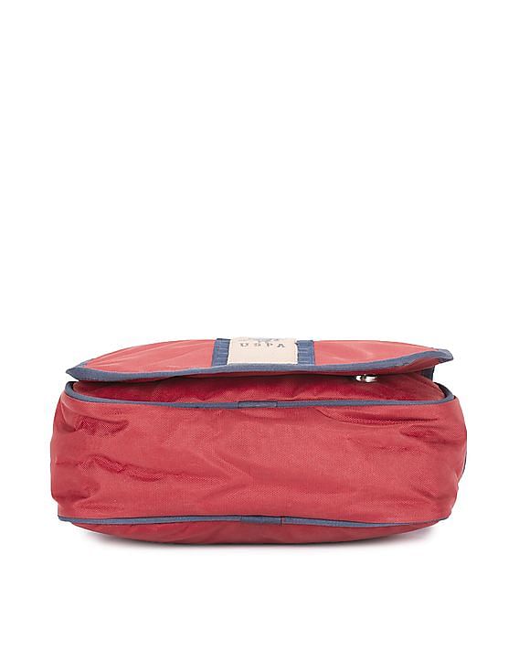 U.S. Polo Assn. Contrast Trim Flap Messenger Bag