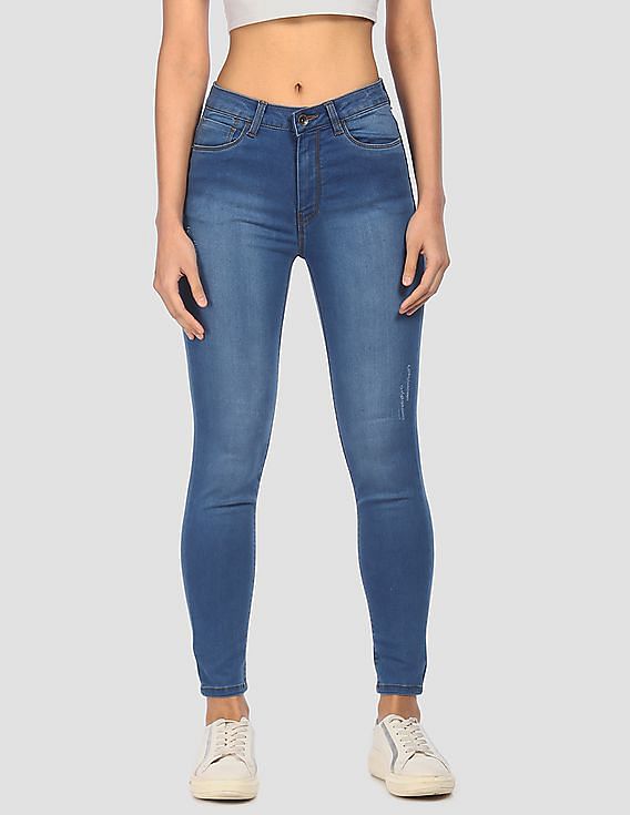 Flying Machine Women High Rise Veronica Skinny Fit Jeans