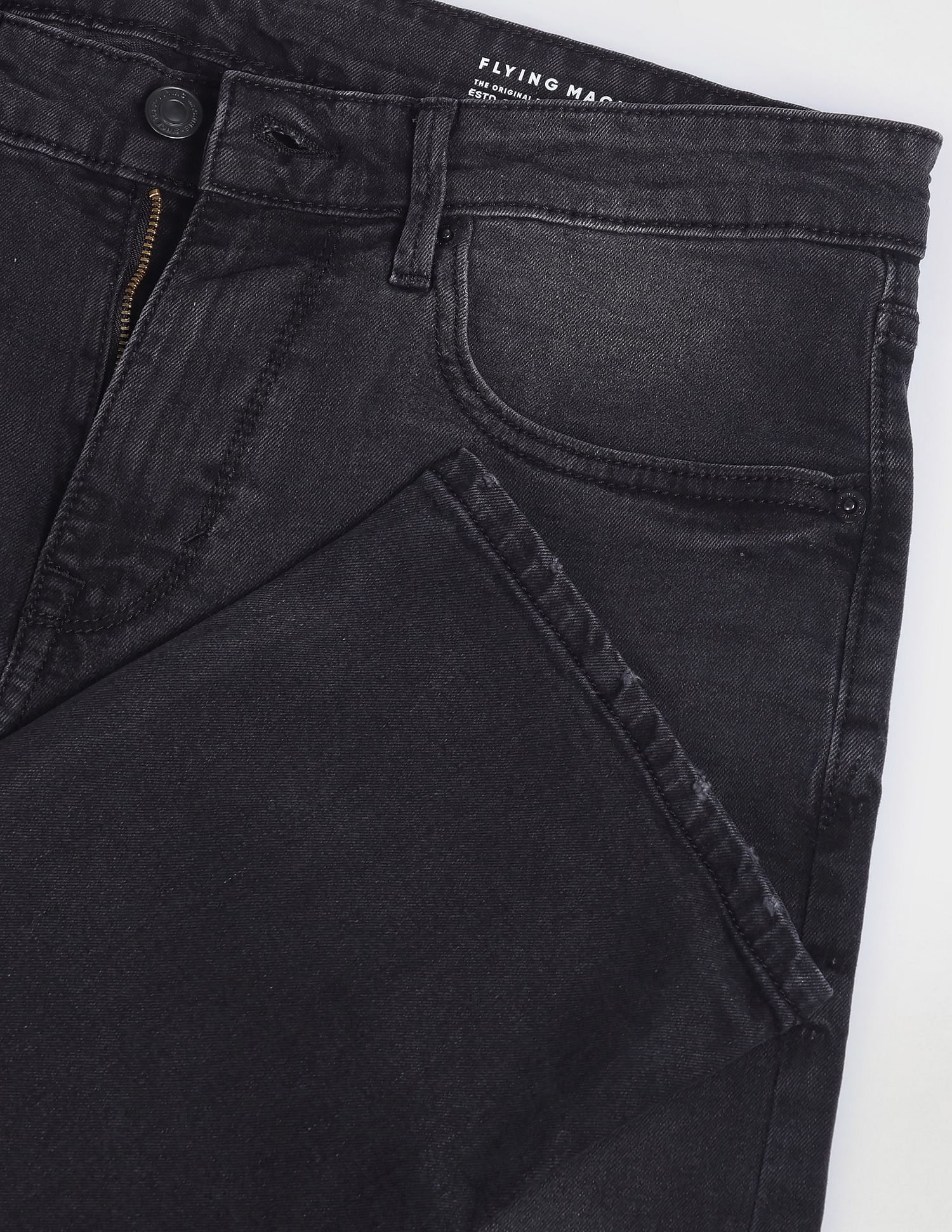 Flying Machine F-Jango Relax Straight Fit Stone Wash Jeans