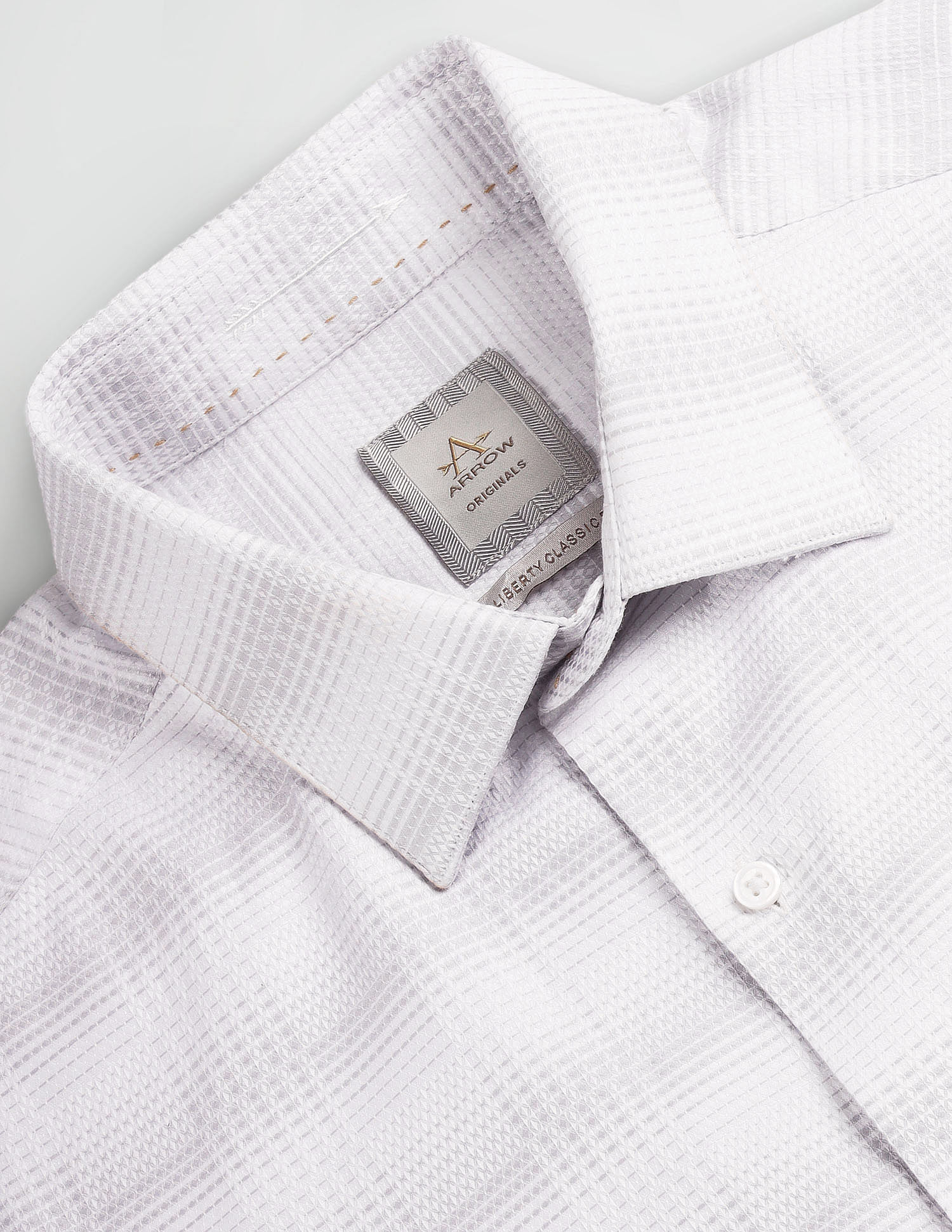 Arrow Check Patterned Dobby Shirt