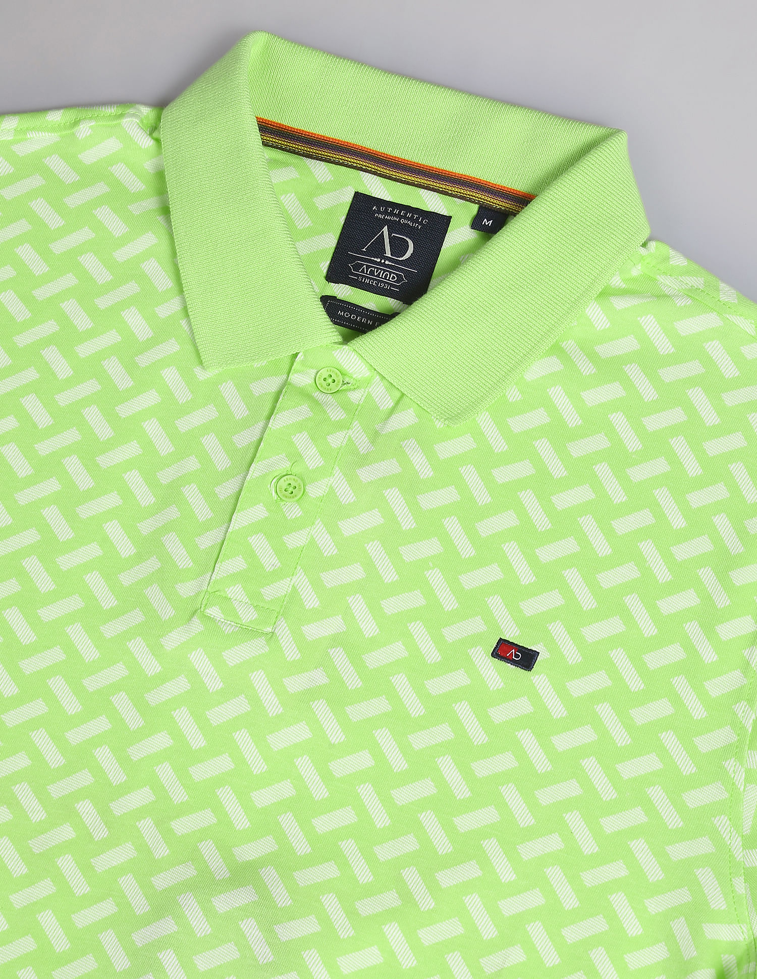 AD by Arvind Cotton Slim Fit Polo Shirt