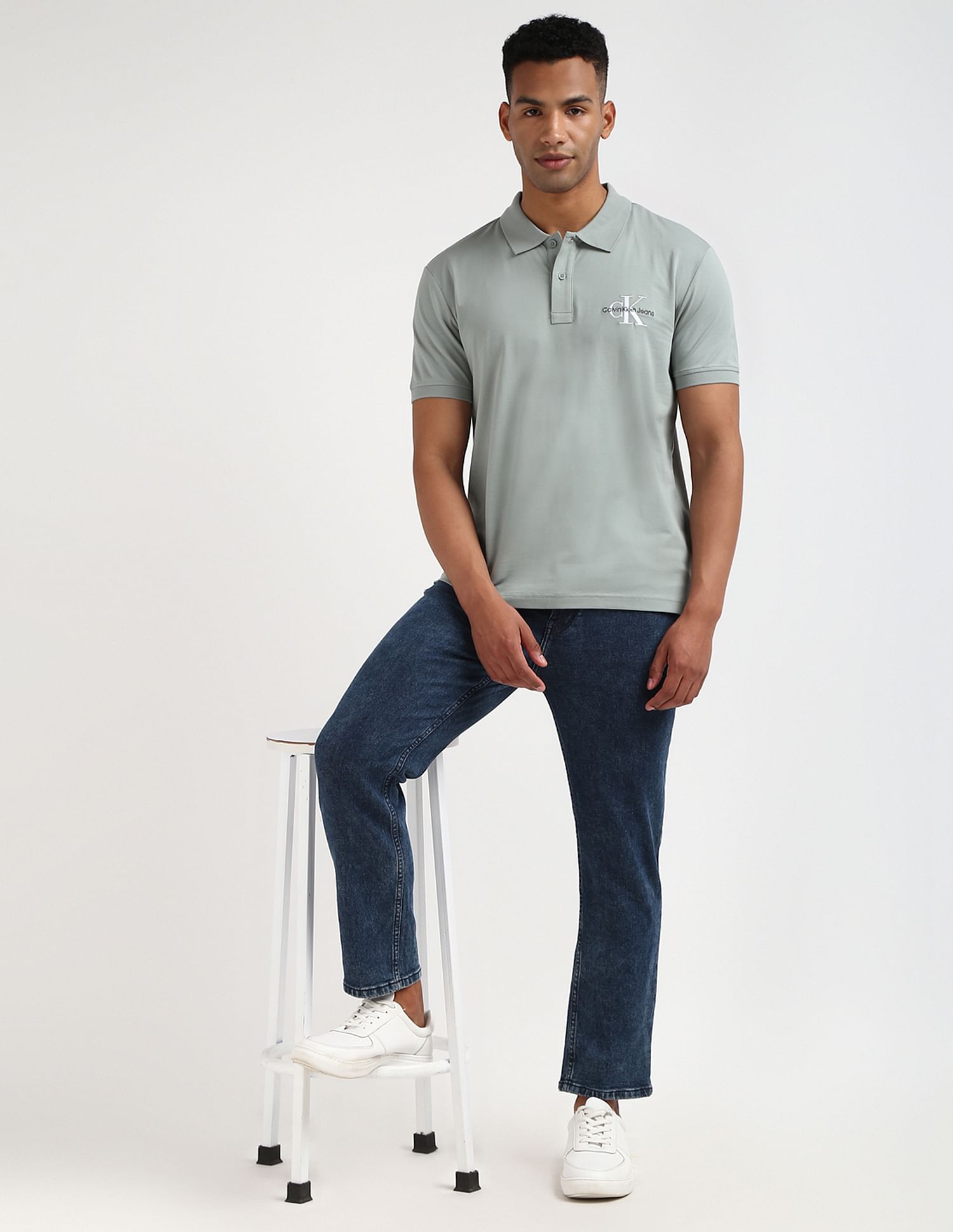 Calvin Klein Sustainable Monologo Solid Polo Shirt