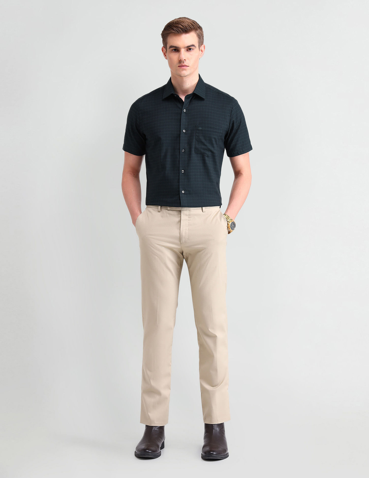 Arrow Liberty Classic Windowpane Checked Shirt