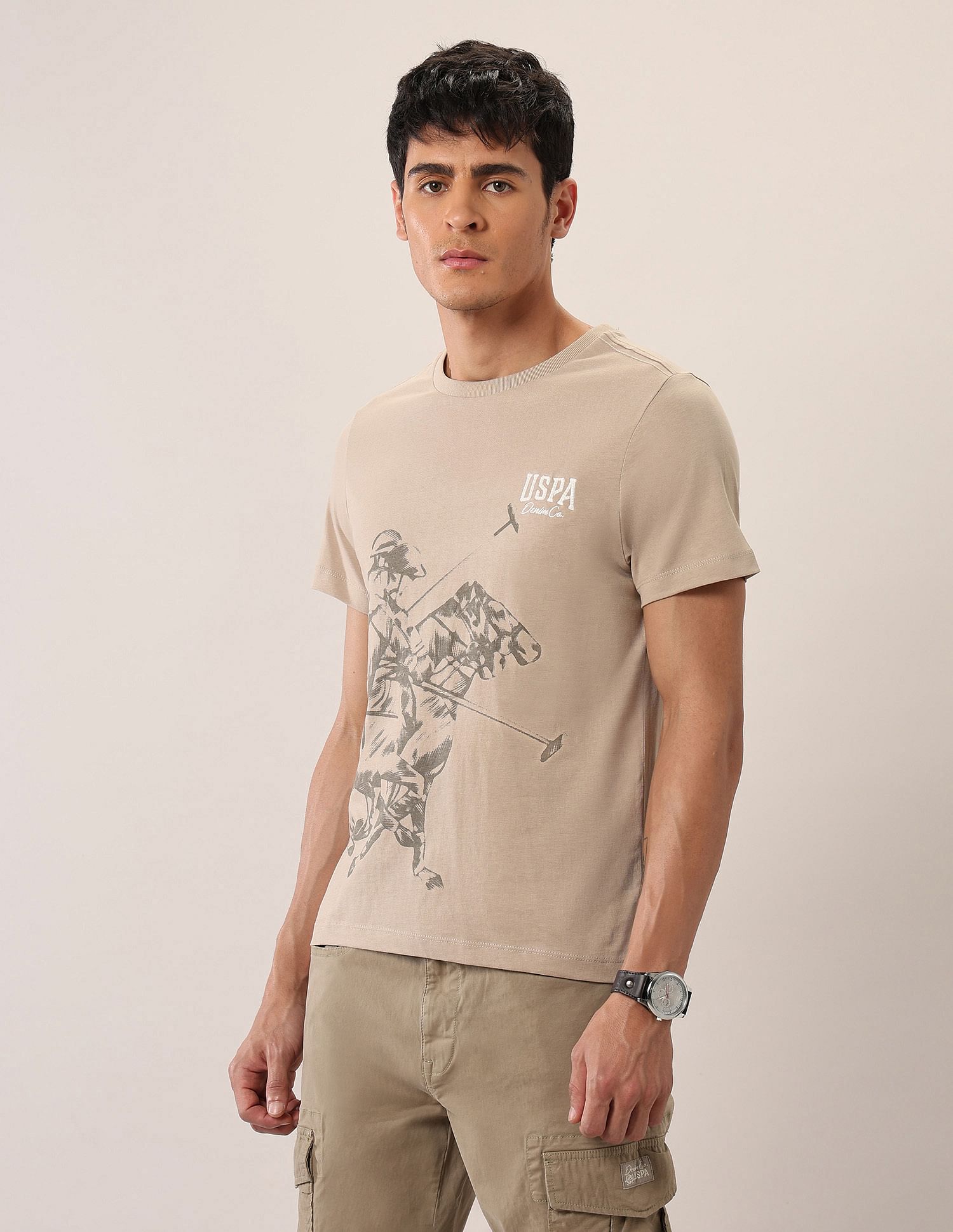 U.S. Polo Assn. Denim Co. Graphic Printed Muscle Fit T-Shirt