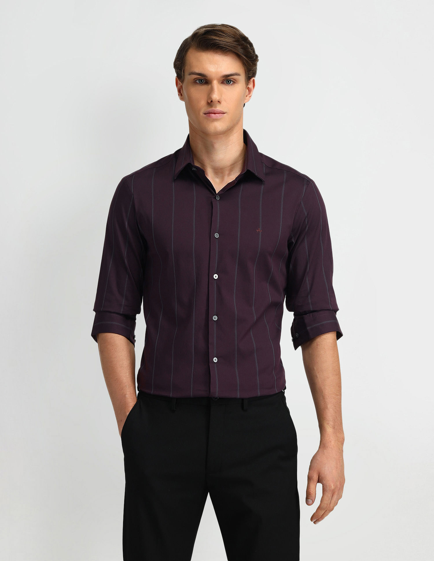 Arrow Newyork Brooklyn Ultra Slim Fit Vertical Striped Shirt