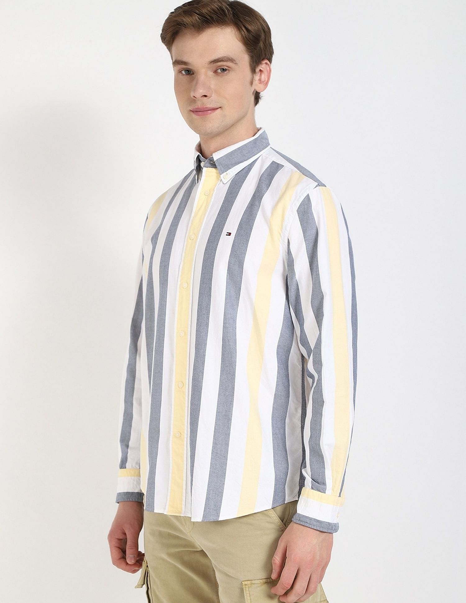 Tommy Hilfiger Striped Relaxed-Fit Oxford Shirt