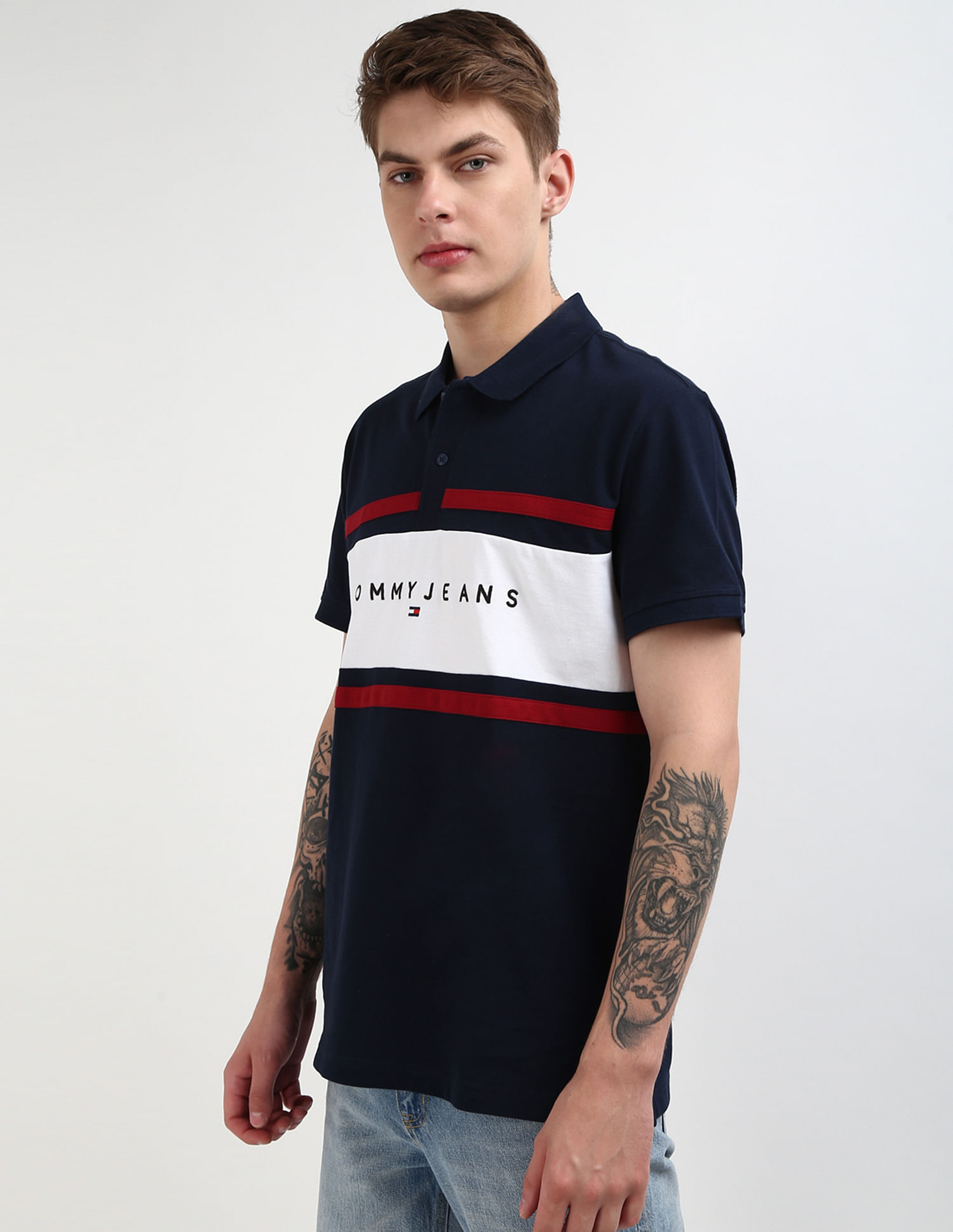 Tommy Hilfiger Sustainable Colorblock Linear Polo Shirt