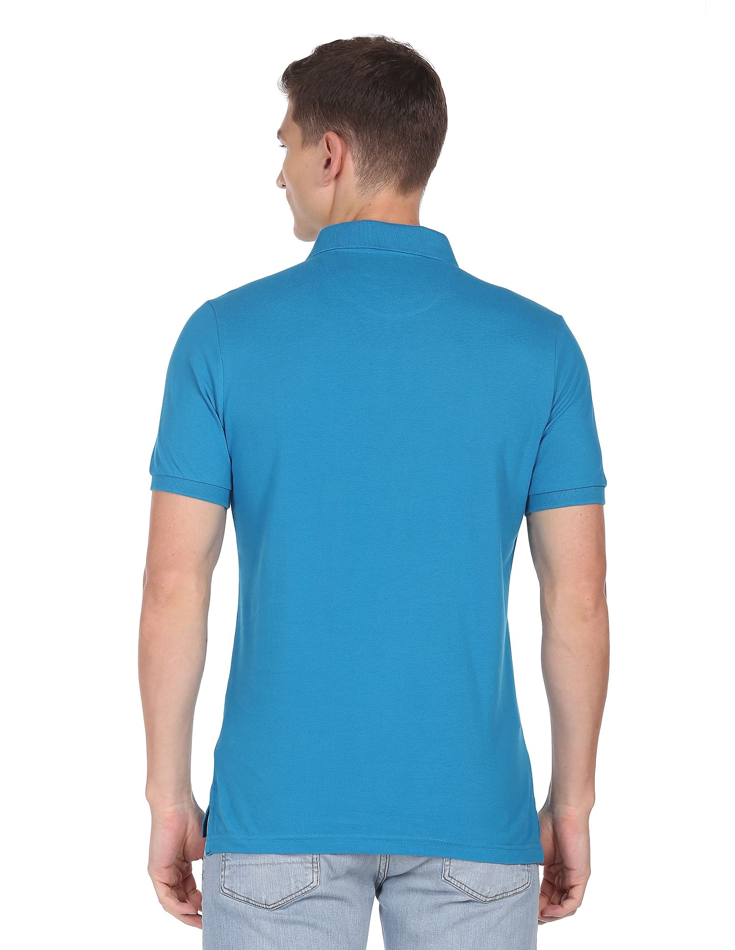 Arrow Sports Solid Pique Cotton Polo Shirt