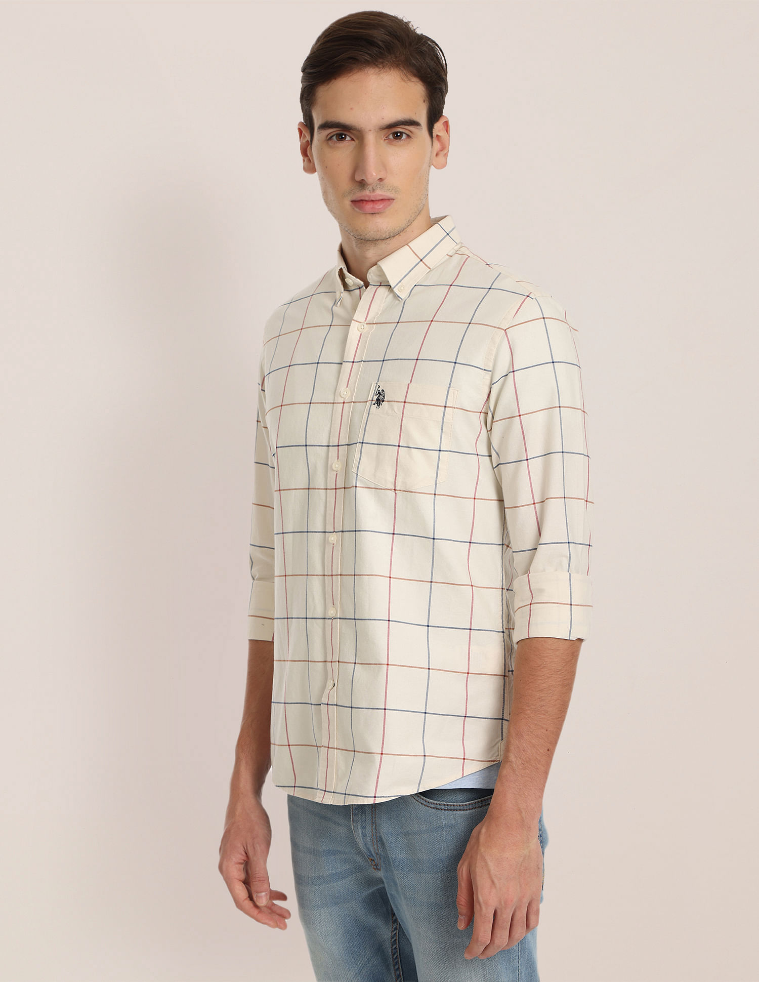 U.S. Polo Assn. Oxford Check Cotton Casual Shirt