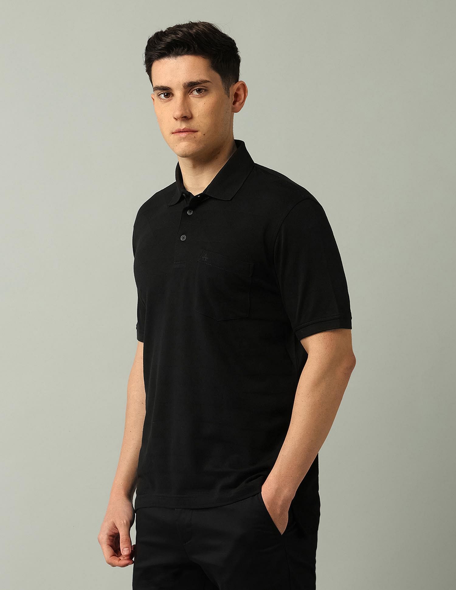 Arrow Solid Regular Fit Polo Shirt