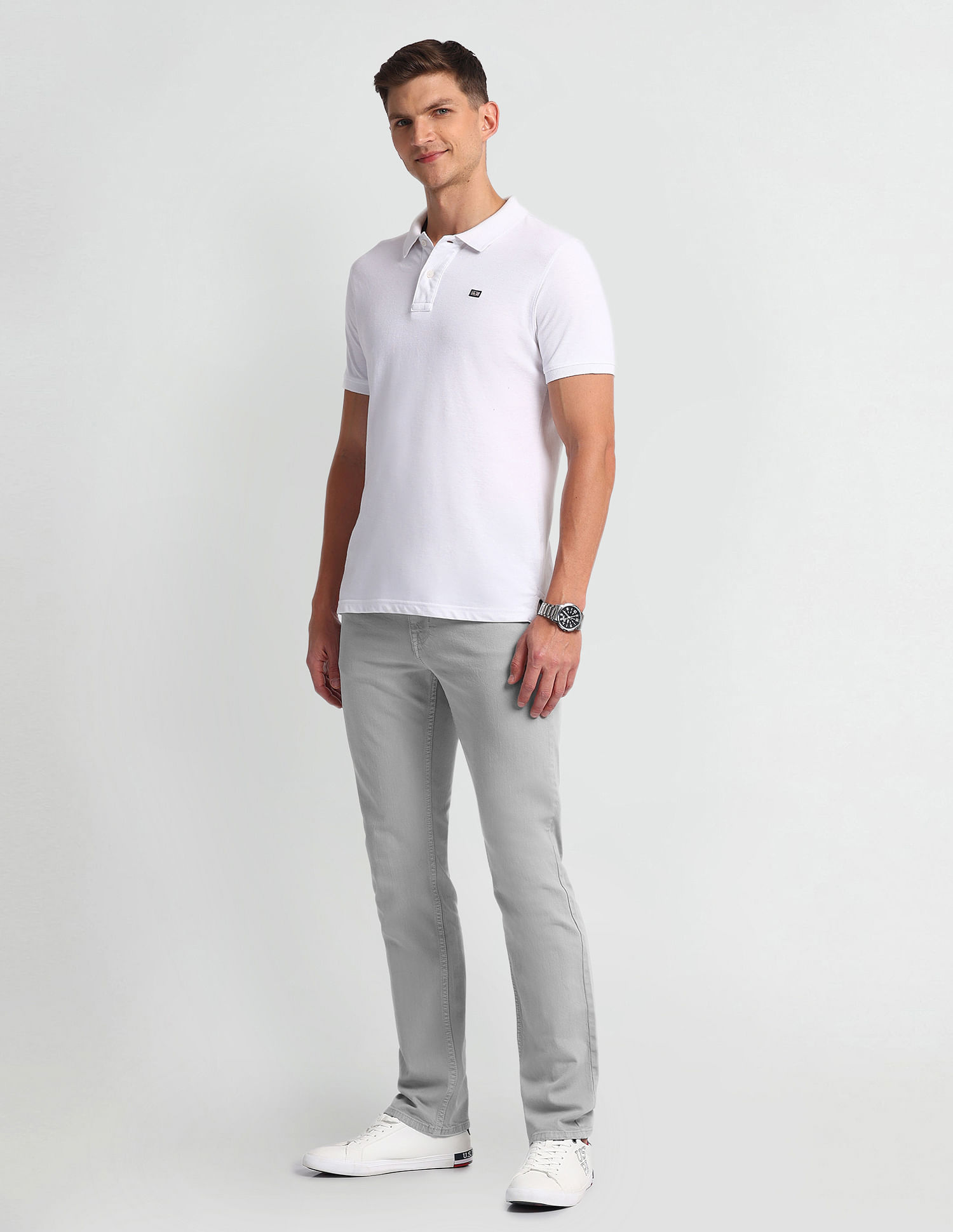 U.S. Polo Assn. Denim Co. Harold Slim Straight Grey Jeans
