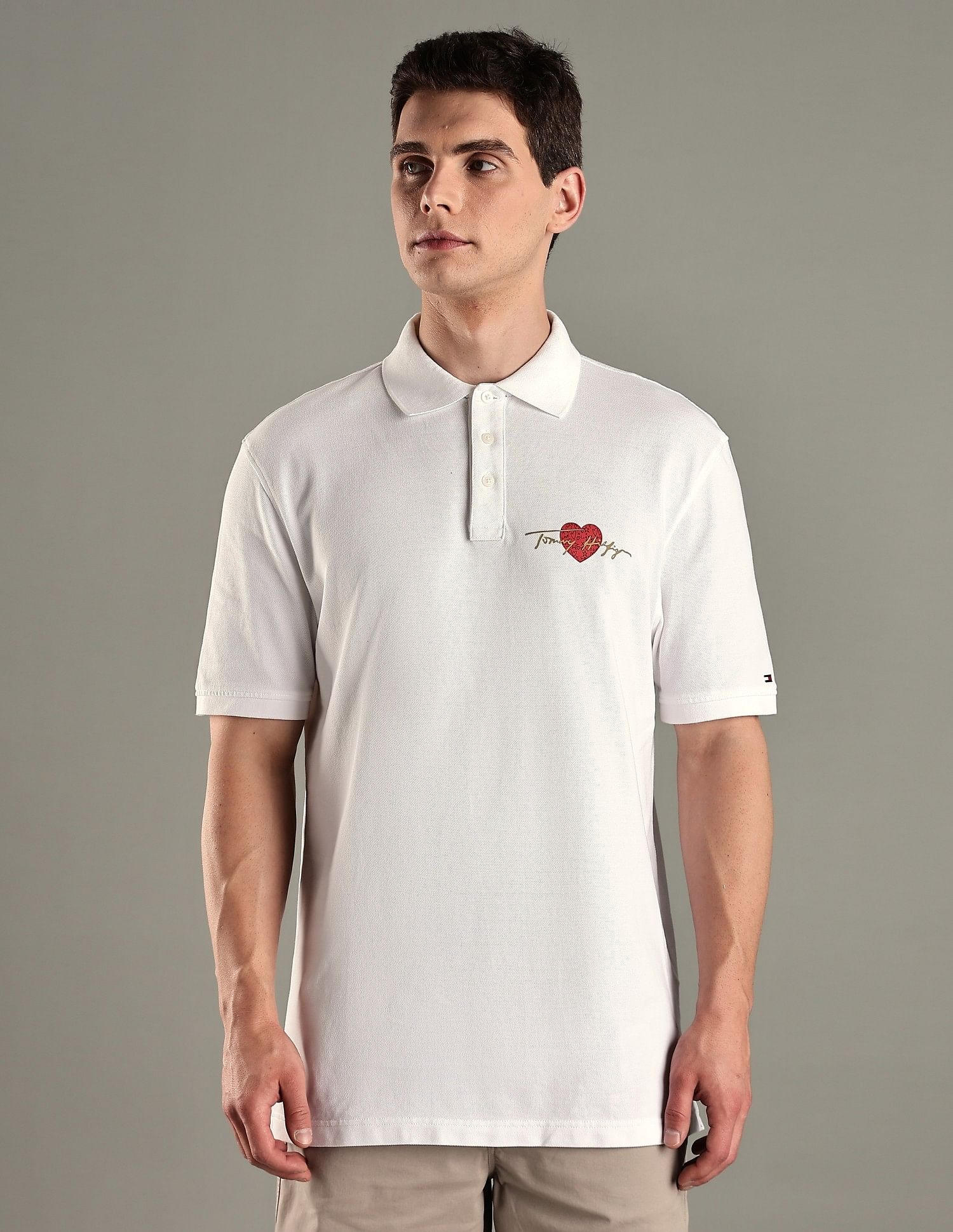 Tommy Hilfiger Logo Regular-Fit Cotton Polo T-Shirt