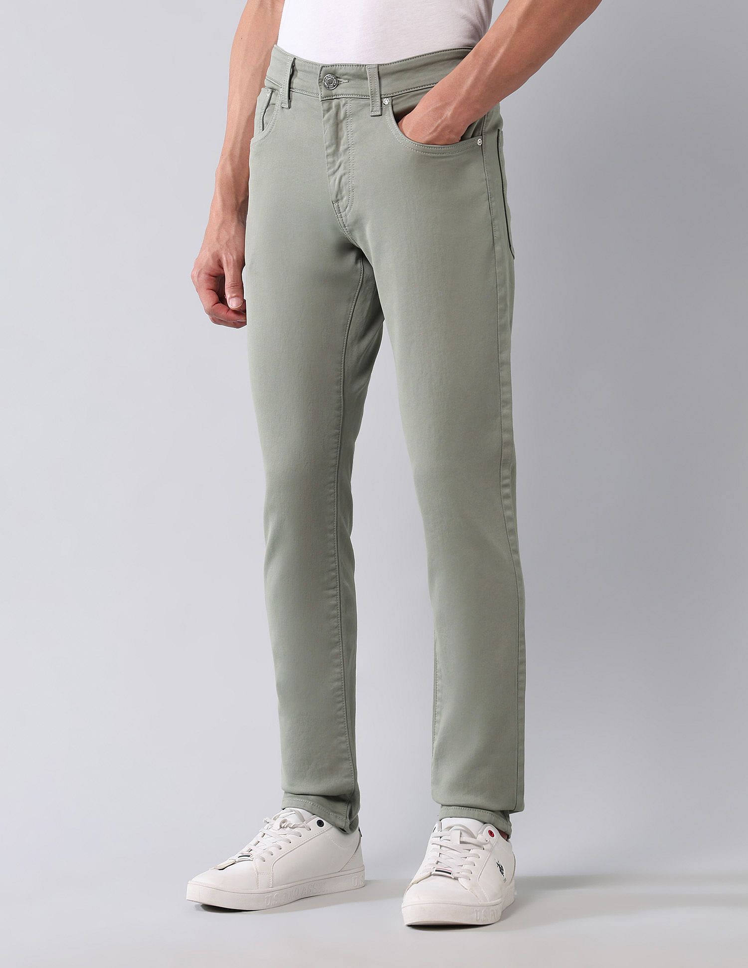 U.S. Polo Assn. Denim Co. Brandon Slim Tapered Fit Green Jeans