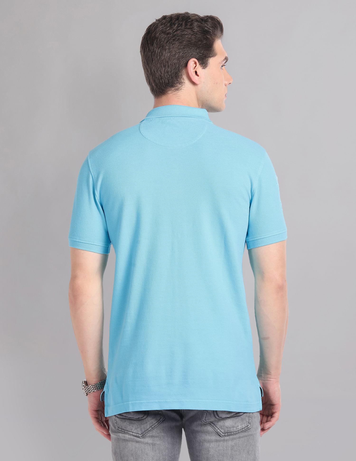 AD by Arvind Embroidered Logo Profound Polo Shirt