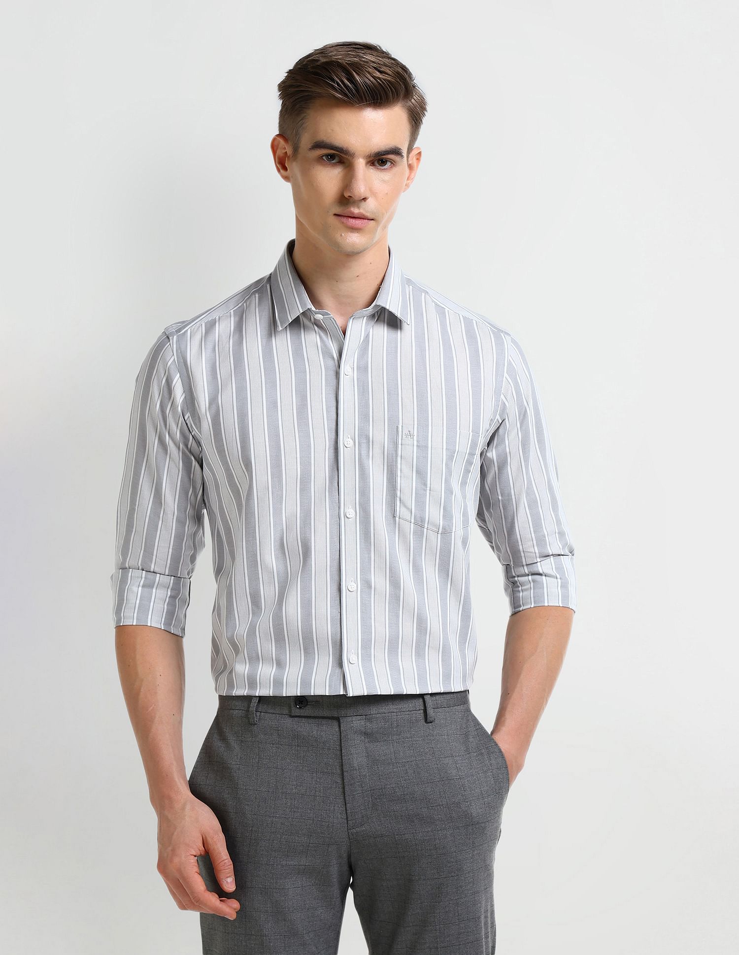Arrow Vertical Striped Dobby Shirt