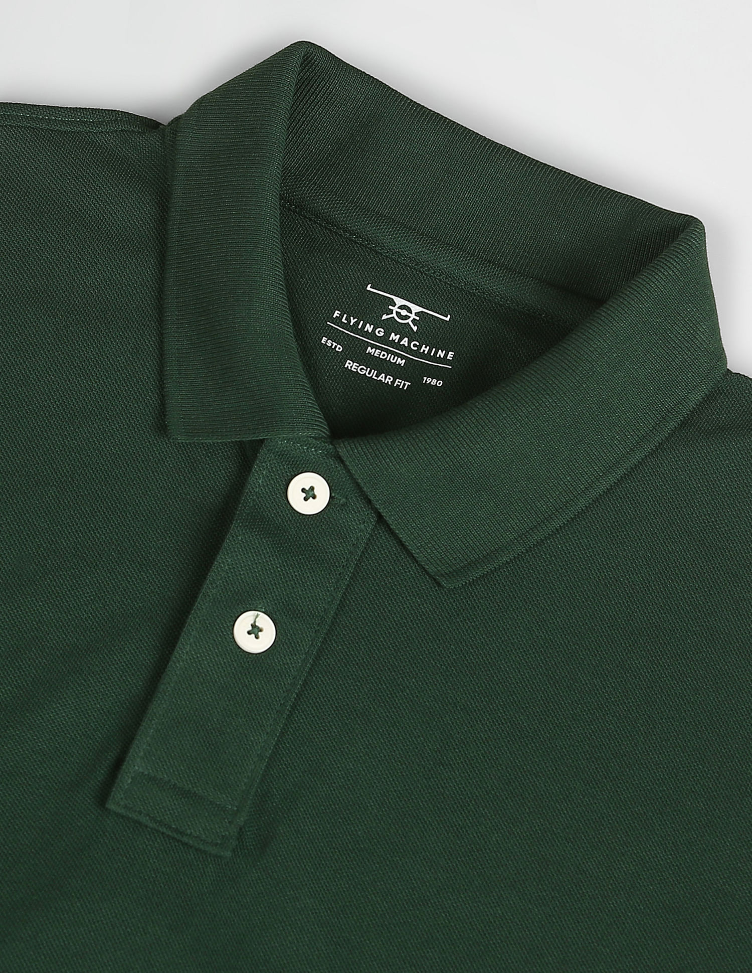 Flying Machine Short Sleeve Solid Polo Shirt