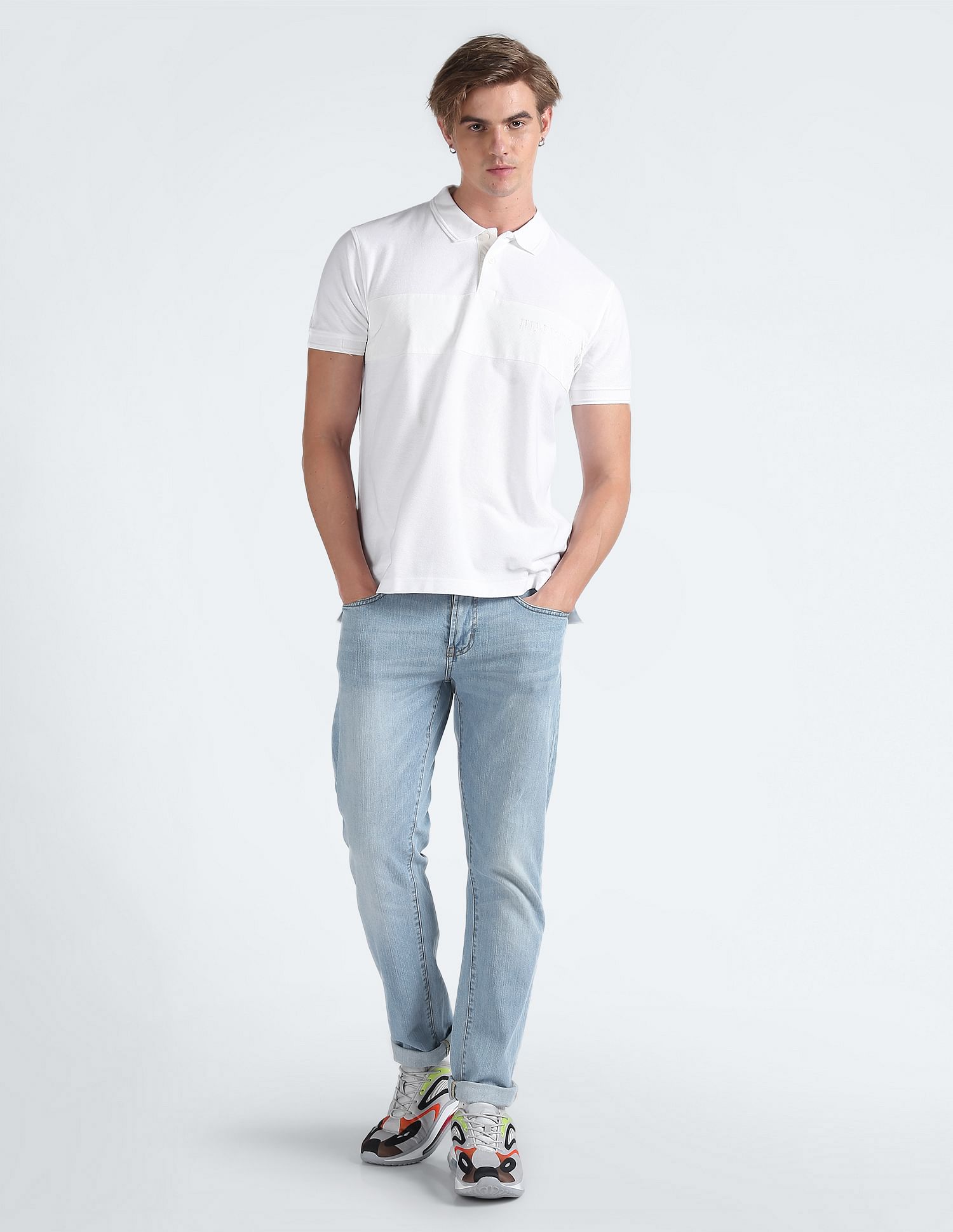 Tommy Hilfiger Panelled Twill Polo Shirt