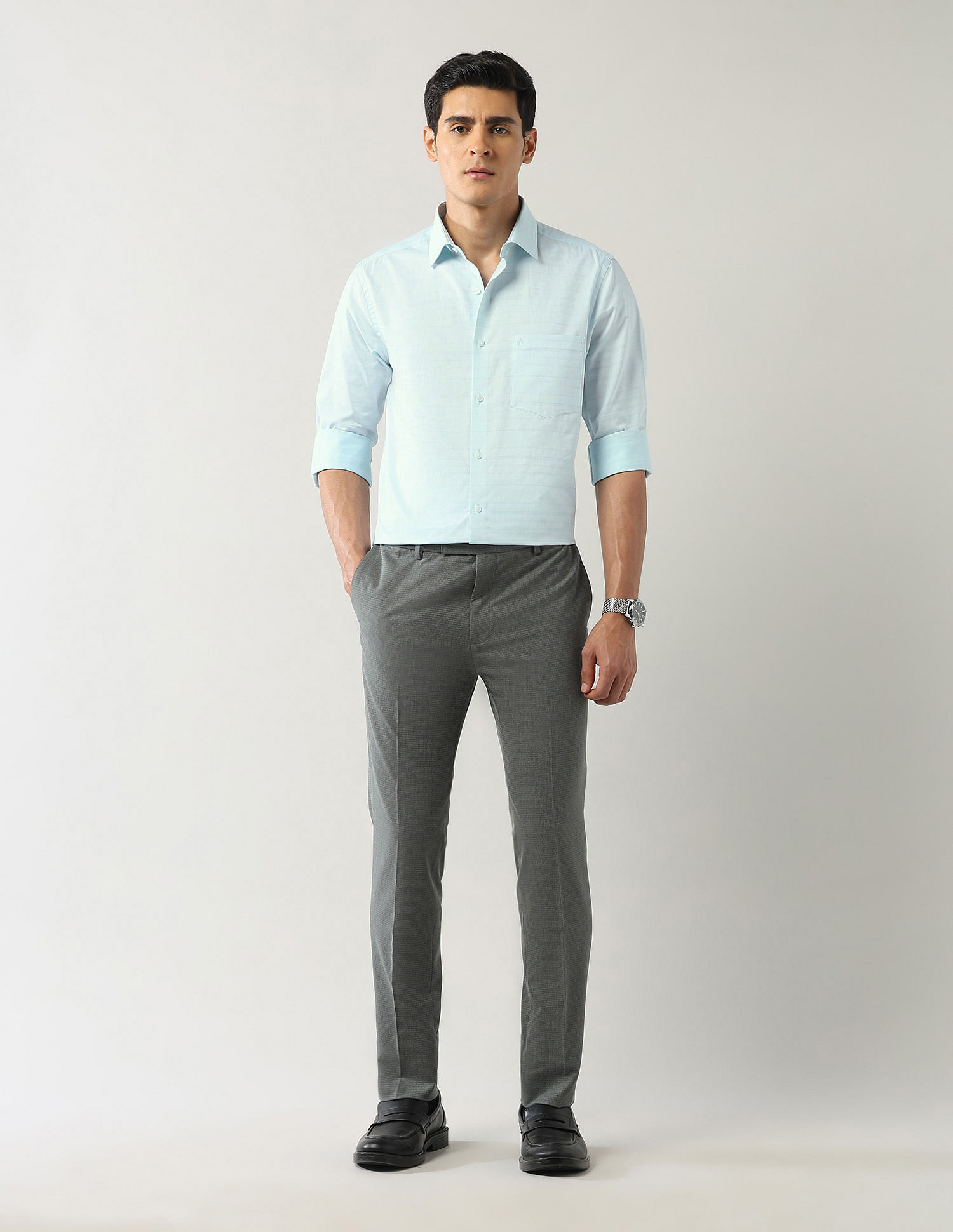 Arrow Textured Liberty Classic Fit Shirt