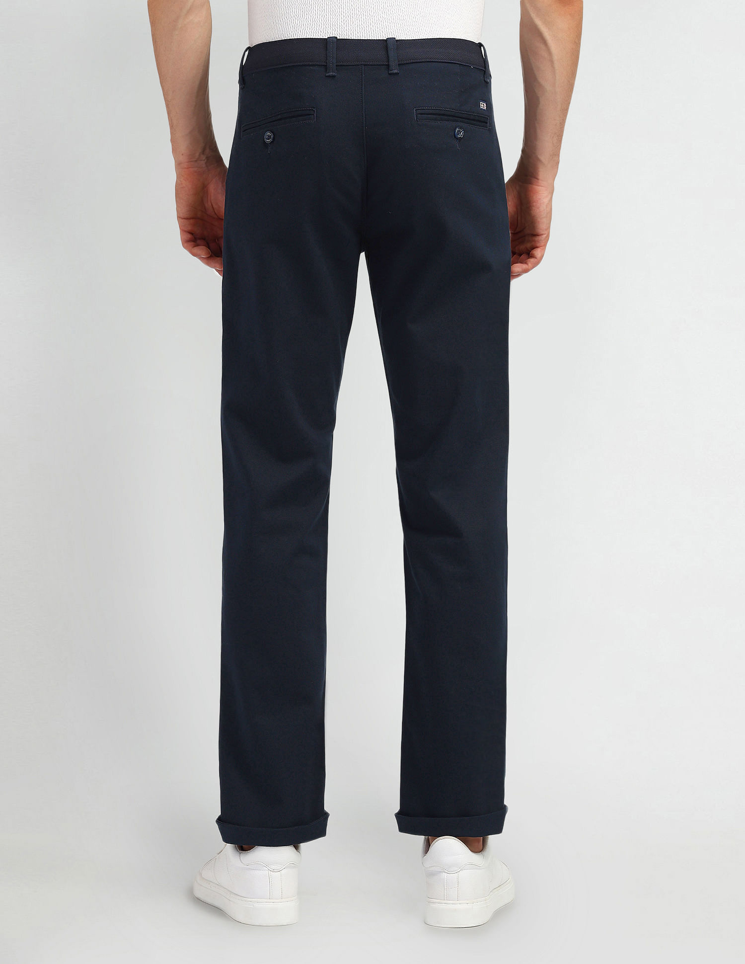 Arrow Sport Regular Fit Solid Trousers