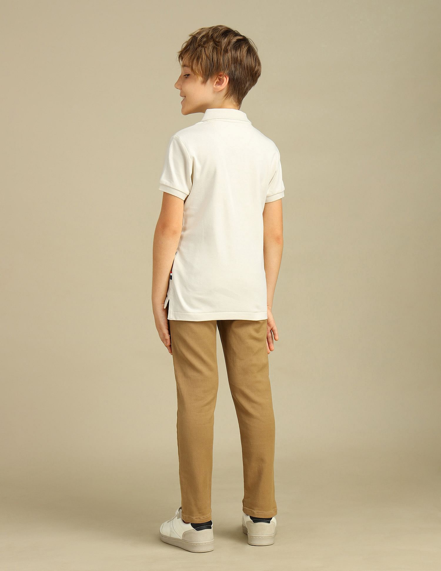 U.S. Polo Assn. Kids Boys Brand Printed Regular Fit Polo Shirt