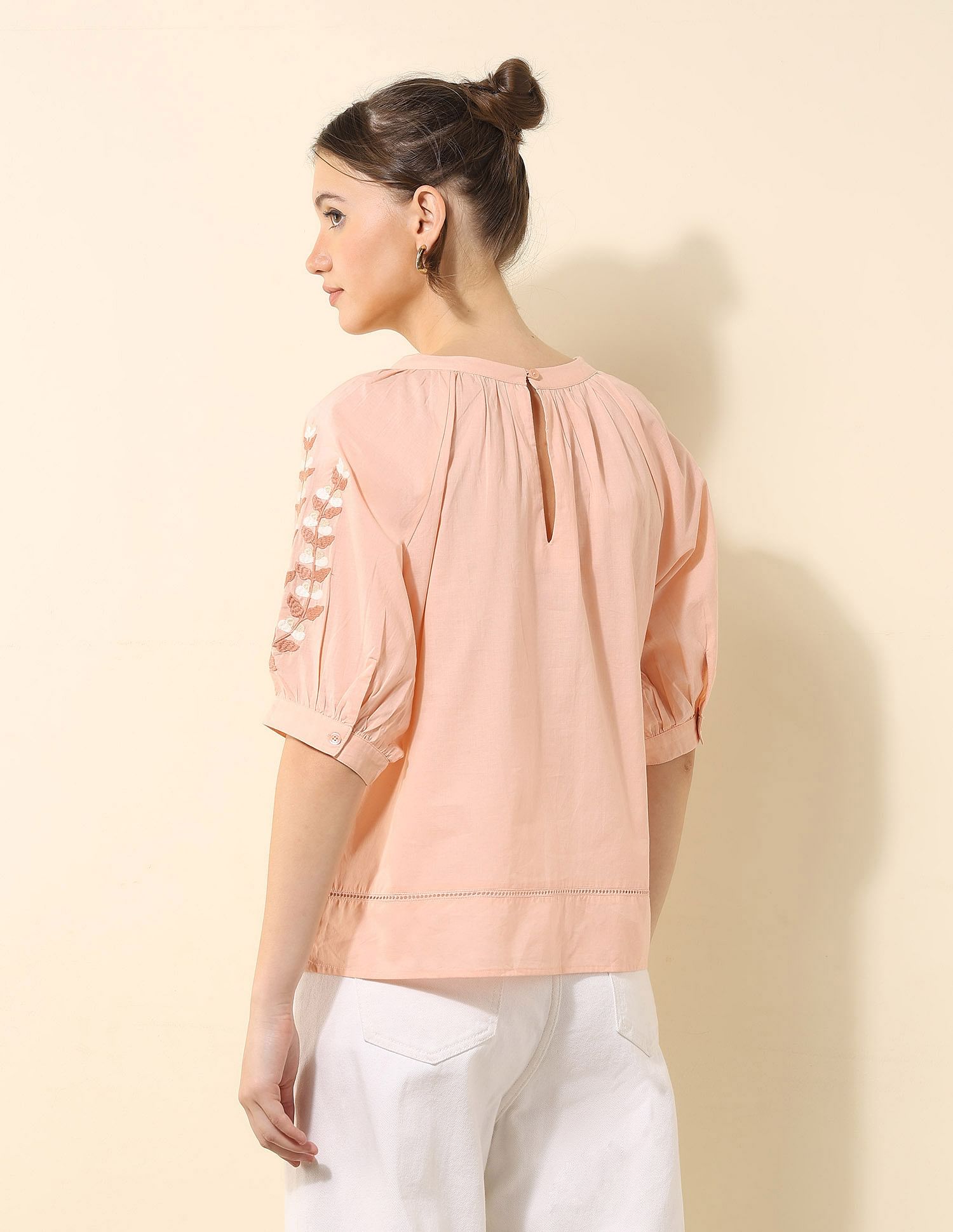 U.S. Polo Assn. Women Floral Embroidered Top
