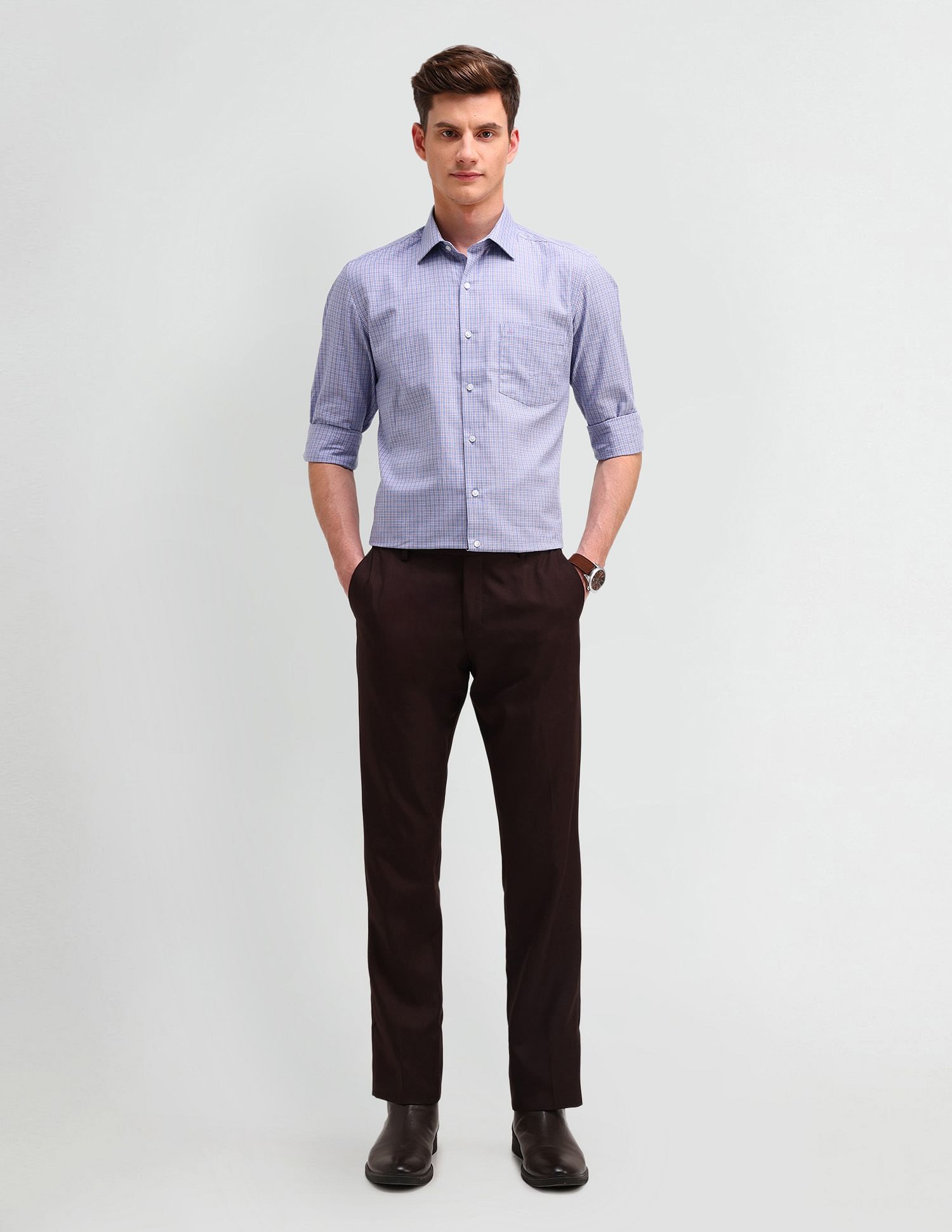 Arrow Twill Micro Checked Shirt