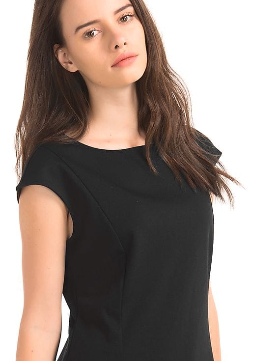 slim fit dress slacks Cote Cap Sleeve Pocket Mini Dress main image 0