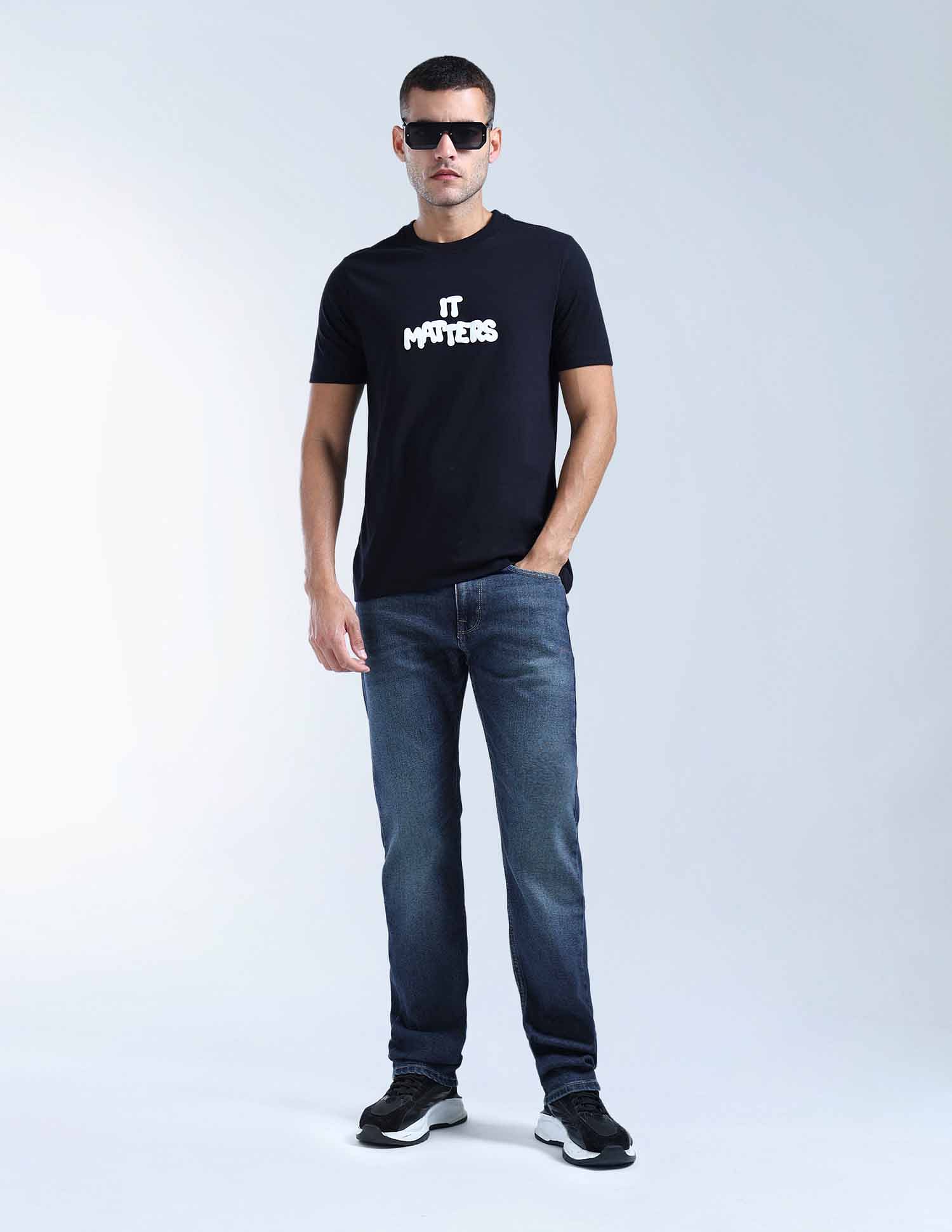 Flying Machine F-Jango Straight Fit Washed Jeans